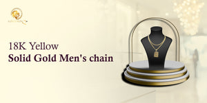 18K Yellow Solid Gold Men's chain