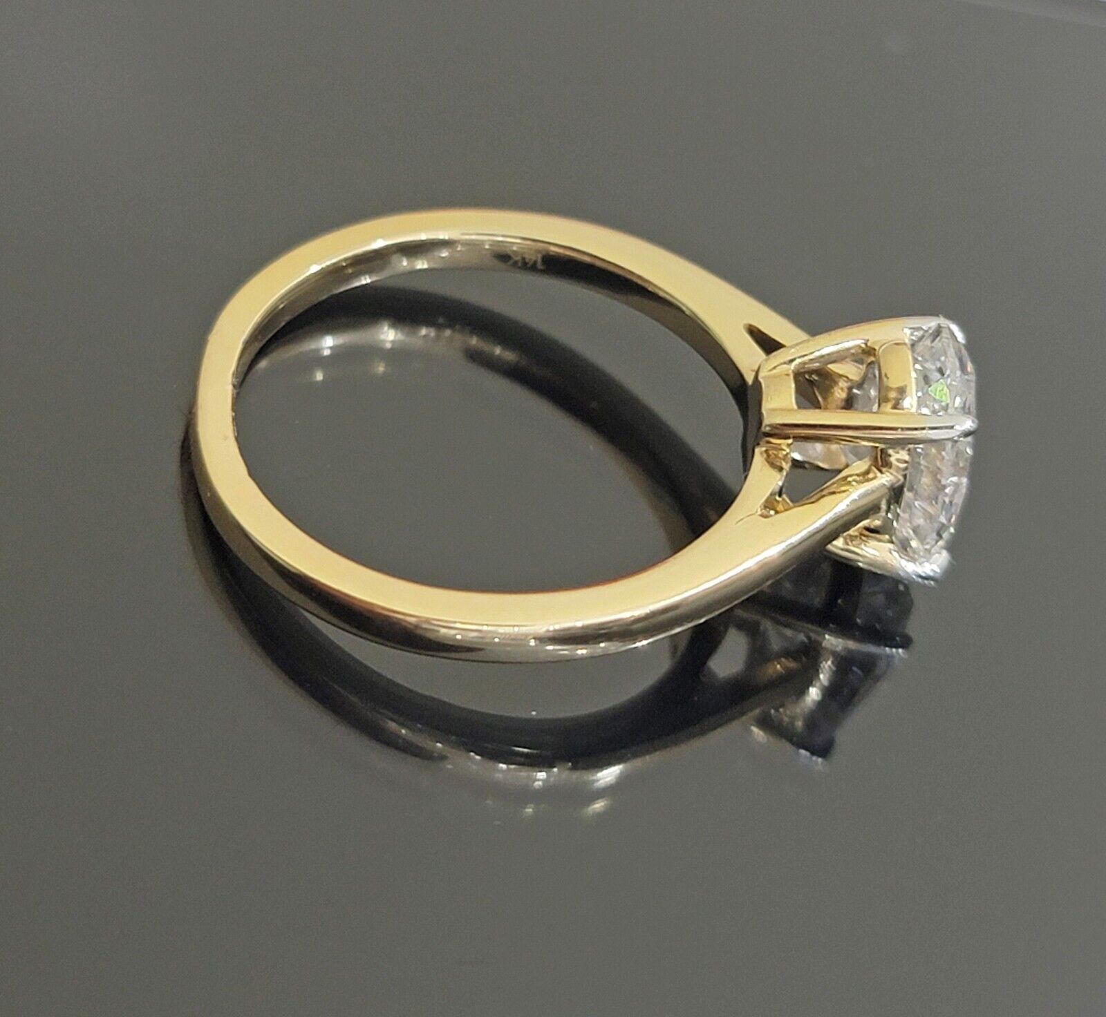 1 CT Diamond Ring Solitaire Engagement Wedding 14k Gold For Ladies , lab - created - GoldenlinQ