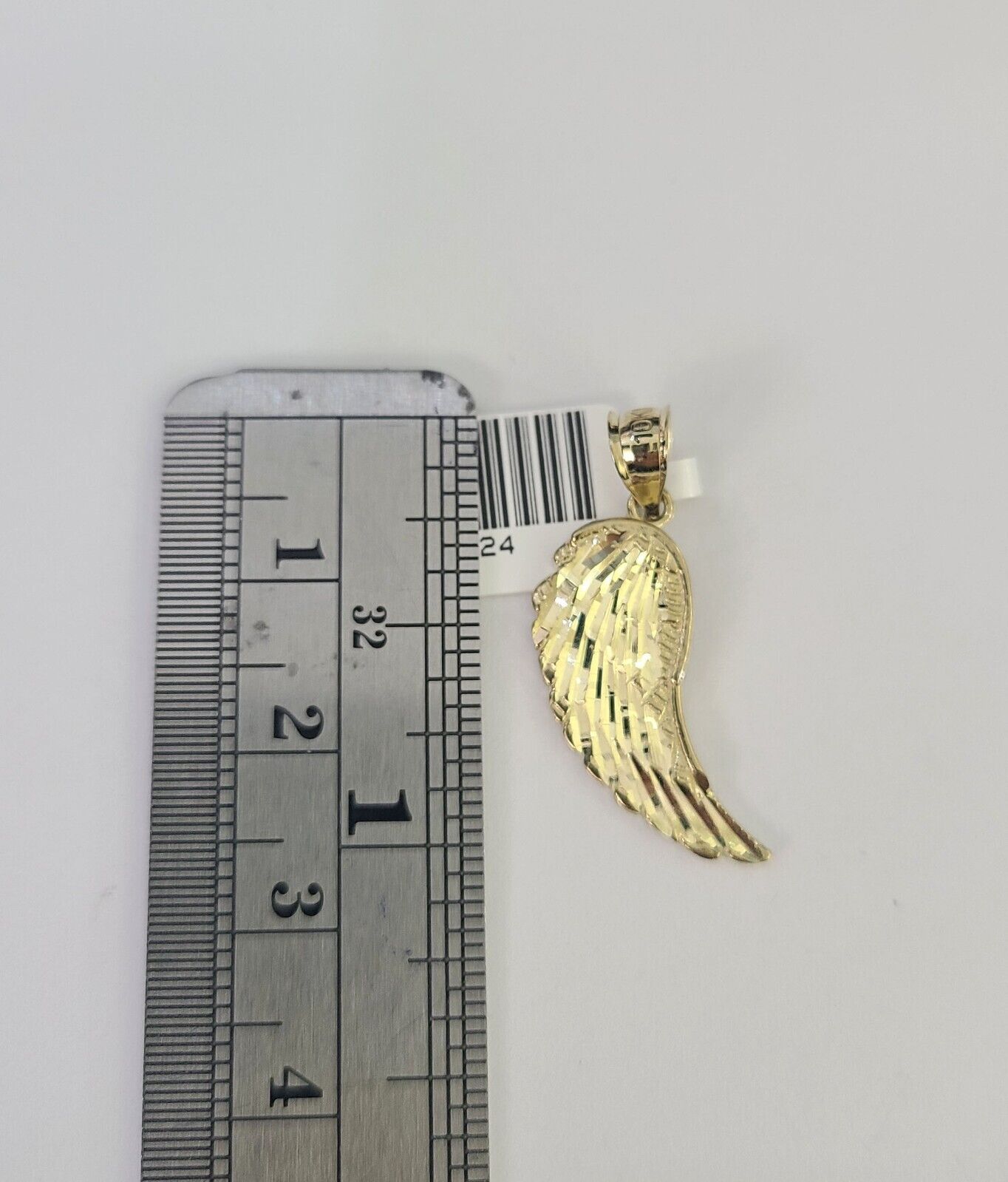 10k 2.5mm Rope Chain Angel Wings Pendant 18" - 30" Yellow Gold Set Charm Necklace - GoldenlinQ