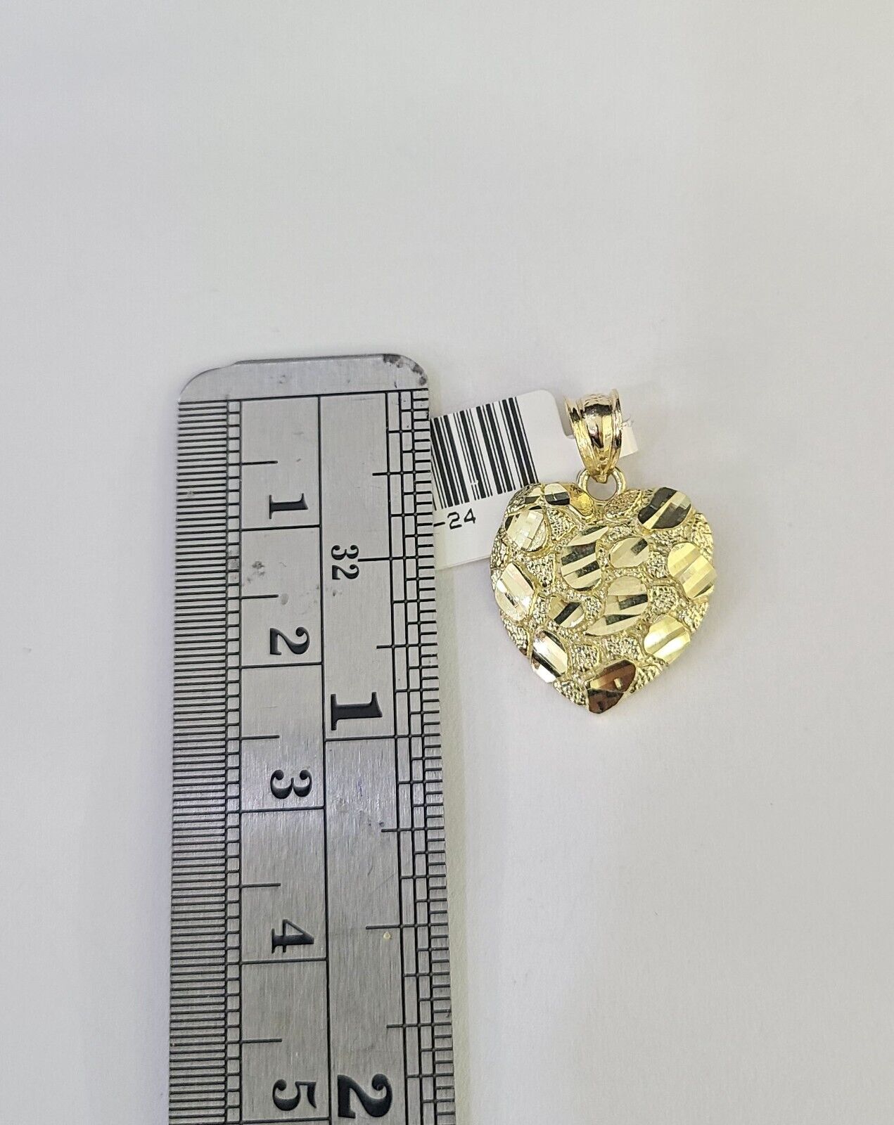 10k 2.5mm Rope Chain Nugget Heart Pendant 18" - 30" Yellow Gold Set Charm Necklace - GoldenlinQ