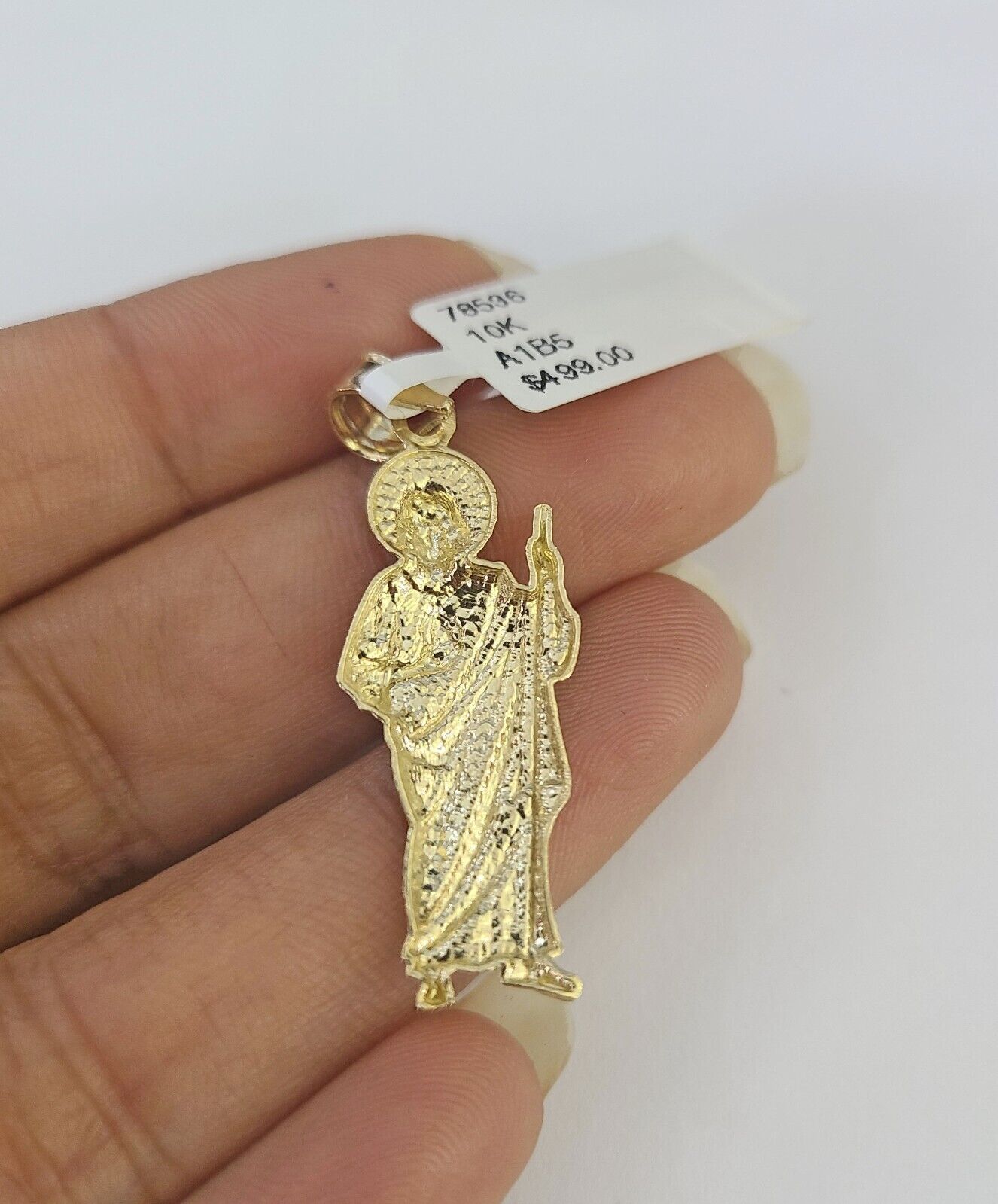 10k 2.5mm Rope Chain Saint Jude Pendant 18" - 30" Gold Set Charm Necklace - GoldenlinQ