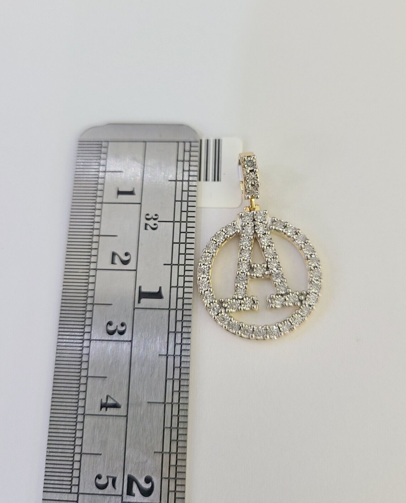 10k 3mm Rope Chain A Diamond Pendant Alphabet 18" - 30" Gold Set Charm Necklace - GoldenlinQ