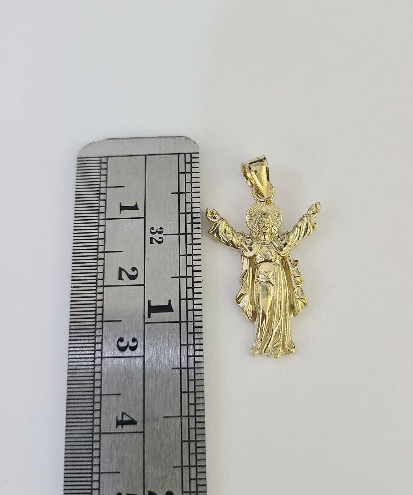 10k 3mm Rope Chain Jesus Full Body Pendant 18" - 30" Gold Set Charm Necklace - GoldenlinQ