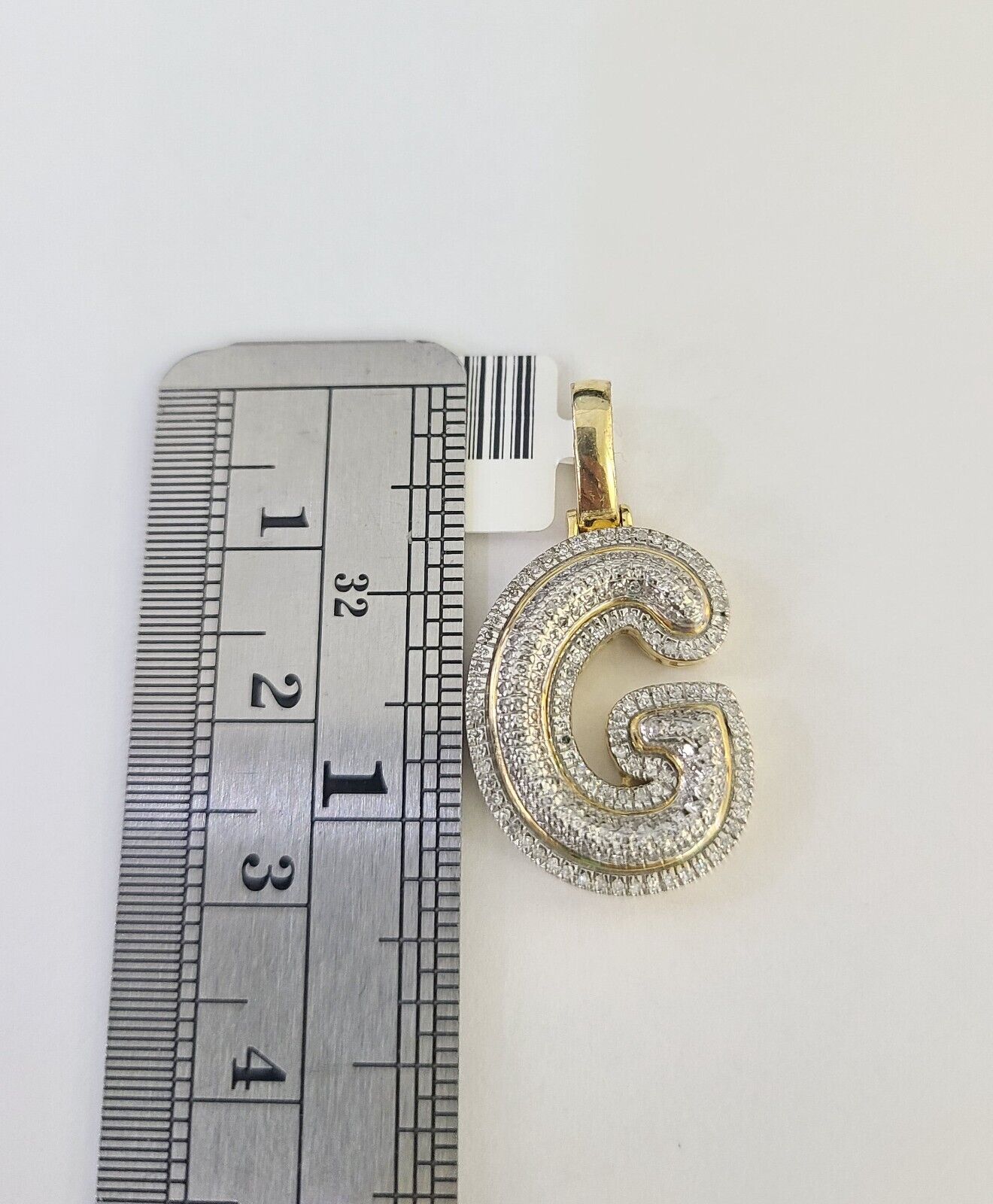 10k 3mm Rope Solid Chain G Diamond Pendant Alphabet 18" - 28" Gold Charm Necklace - GoldenlinQ