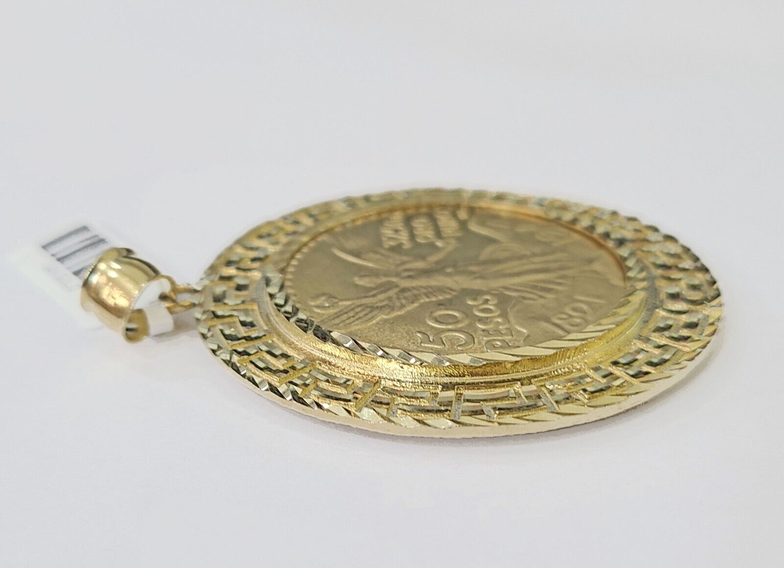 10k Centenario Coin Copy in Solid Yellow Gold 50 Pesos 1947 Mexico/Mexican Coin - GoldenlinQ