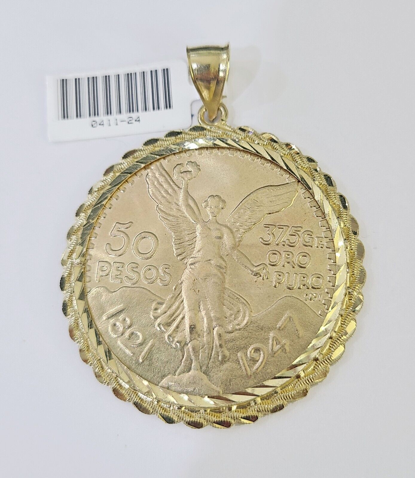 10k Centenario Coin Solid Yellow Gold 50 Pesos 1947 Mexico/Mexican Coin - GoldenlinQ