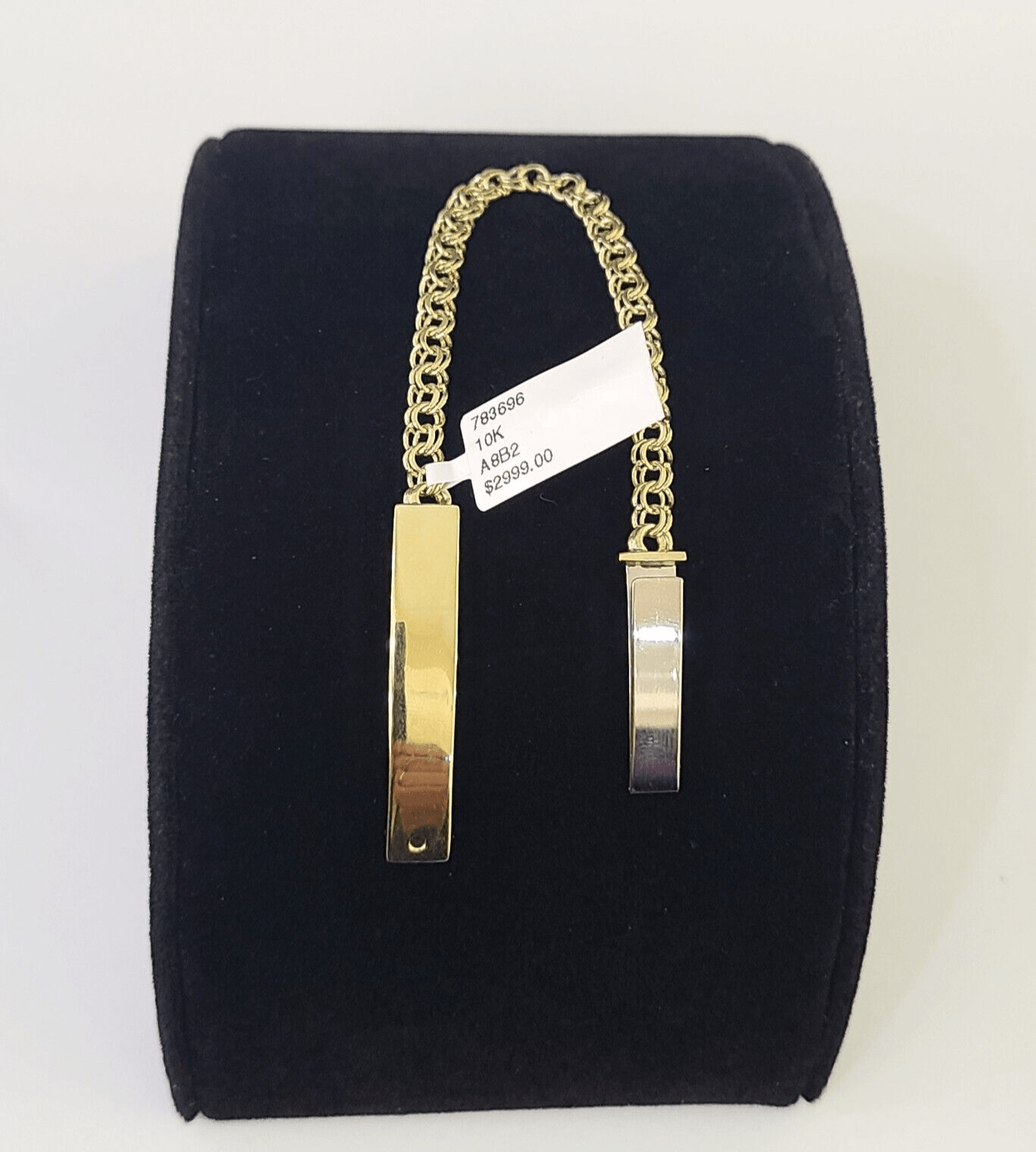 10k Chino ID Bracelet Yellow Gold 5 Inches Box Lock Real 10kt Small - GoldenlinQ