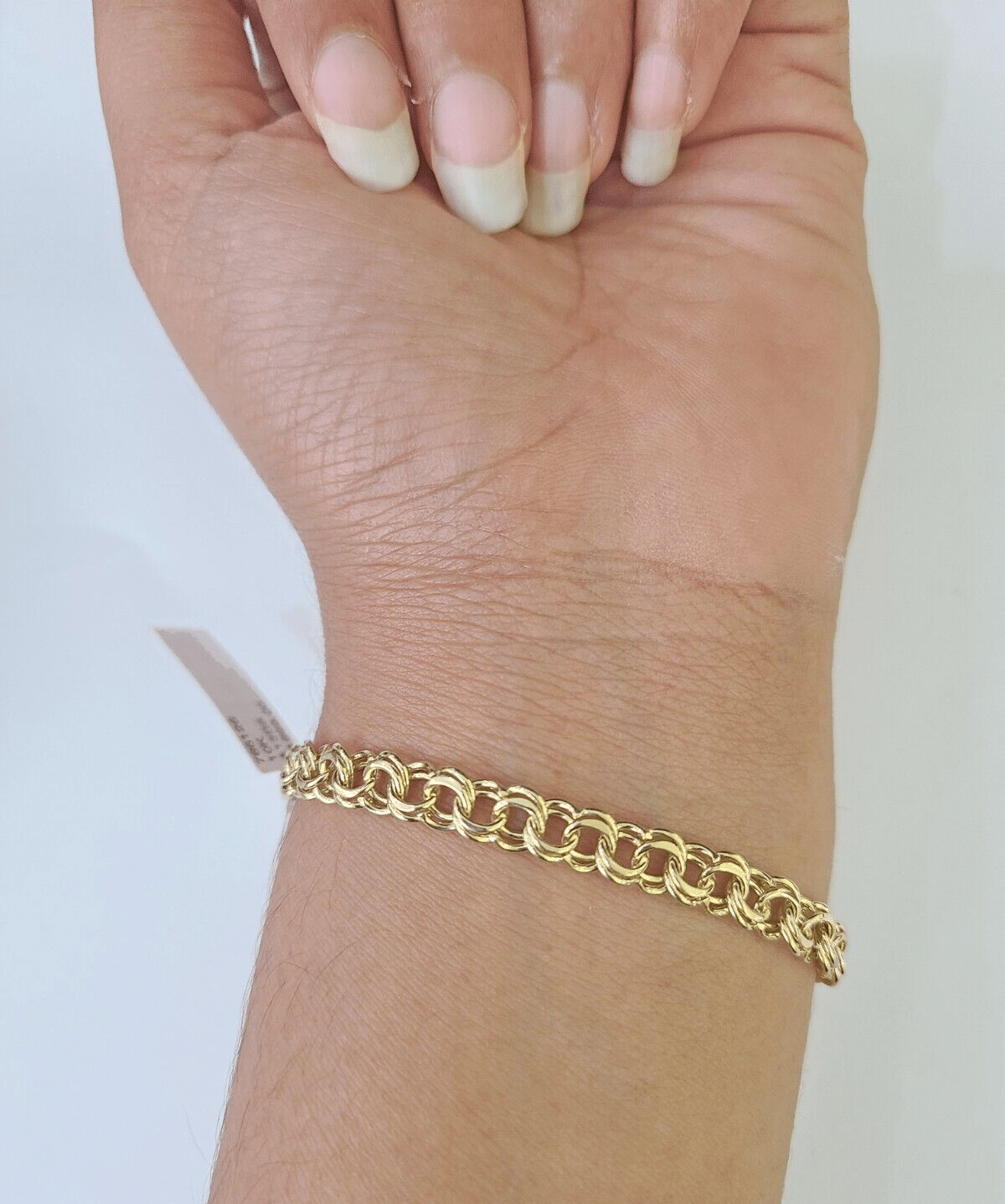 10k Chino ID Bracelet Yellow Gold Box Lock Real 10kt Men Women 6" - GoldenlinQ