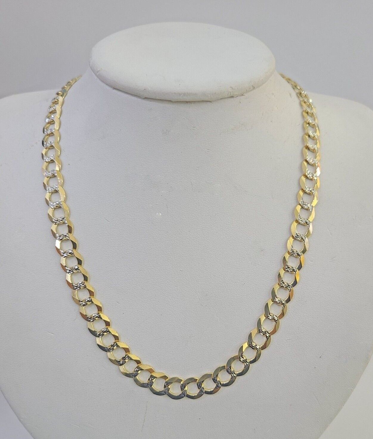 10k Cuban Curb Chain Link Solid Necklace Yellow Gold REAL 8mm 20" - 30" Real - GoldenlinQ