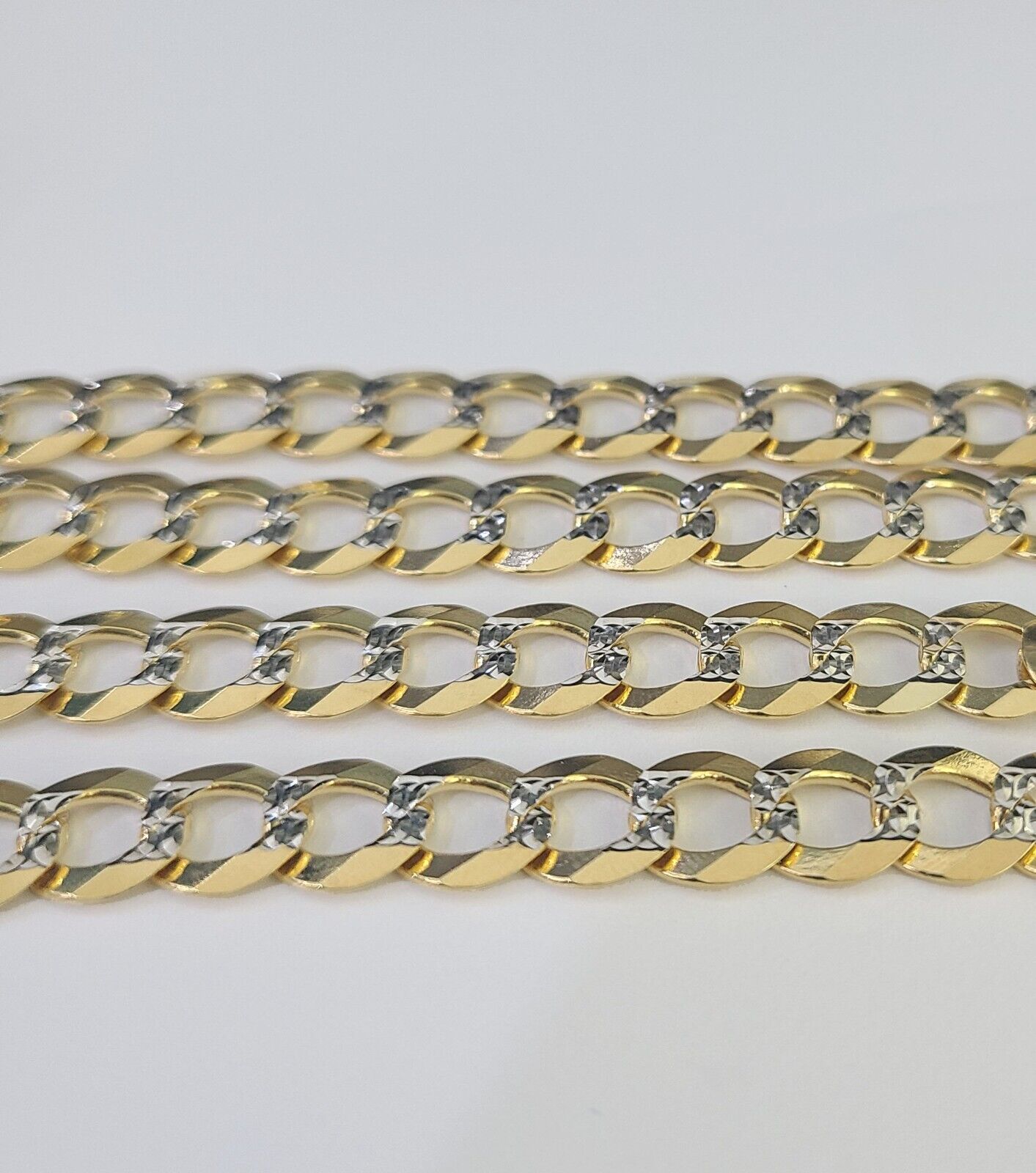 10k Cuban Curb Chain Link Solid Necklace Yellow Gold REAL 8mm 20" - 30" Real - GoldenlinQ