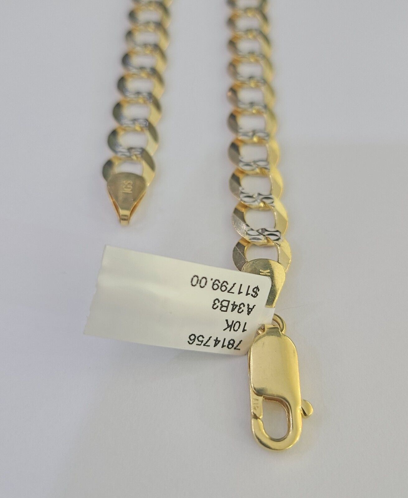10k Cuban Curb Chain Link Solid Necklace Yellow Gold REAL 8mm 20" - 30" Real - GoldenlinQ