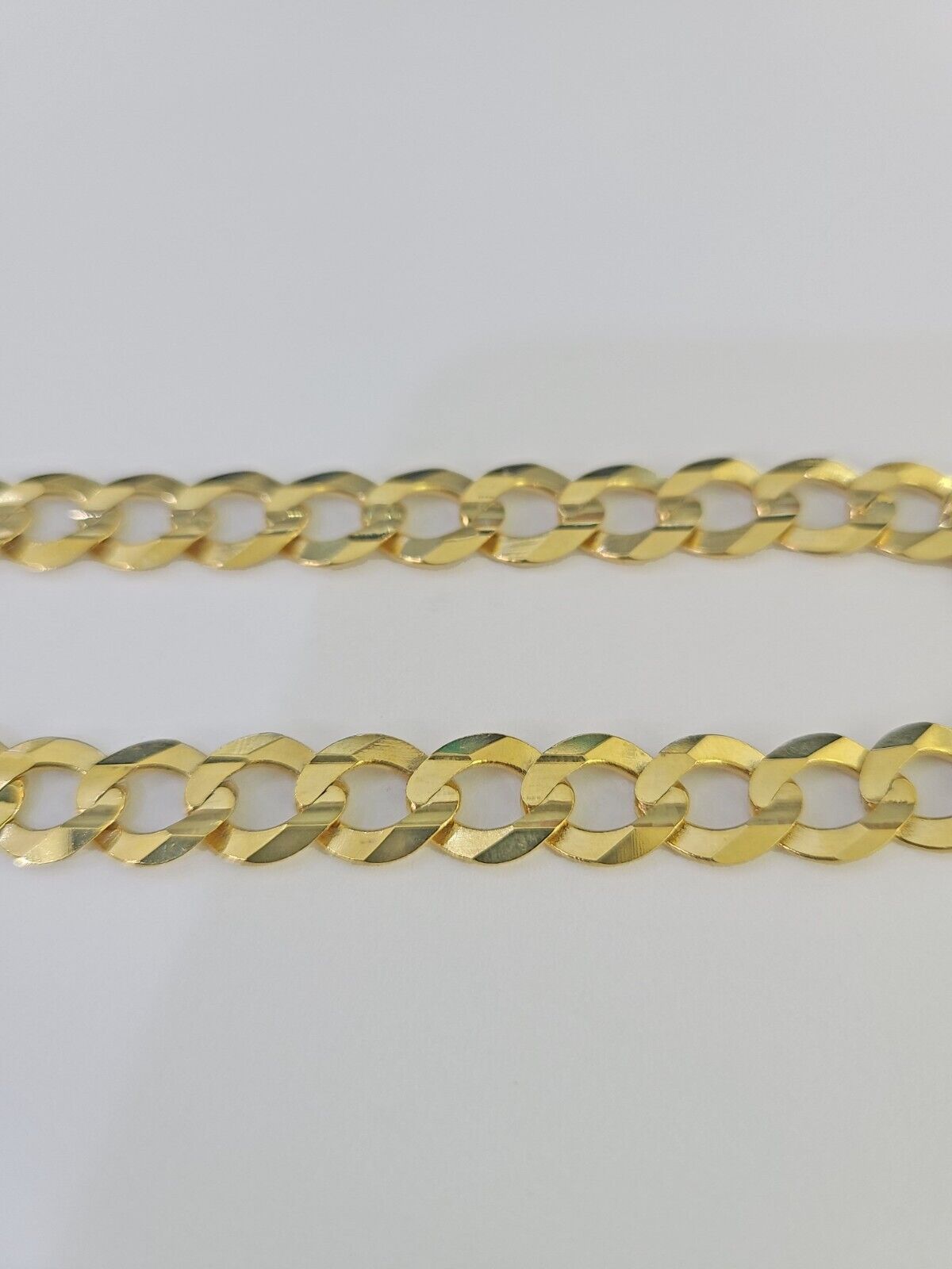 10k Cuban Curb Link Bracelet Yellow Gold 8mm 8.5 Inches Men Women Real - GoldenlinQ