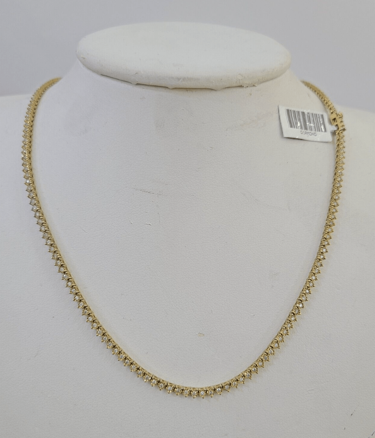 10k Diamond Chain Necklace Yellow Gold Men Women Real Genuine - GoldenlinQ