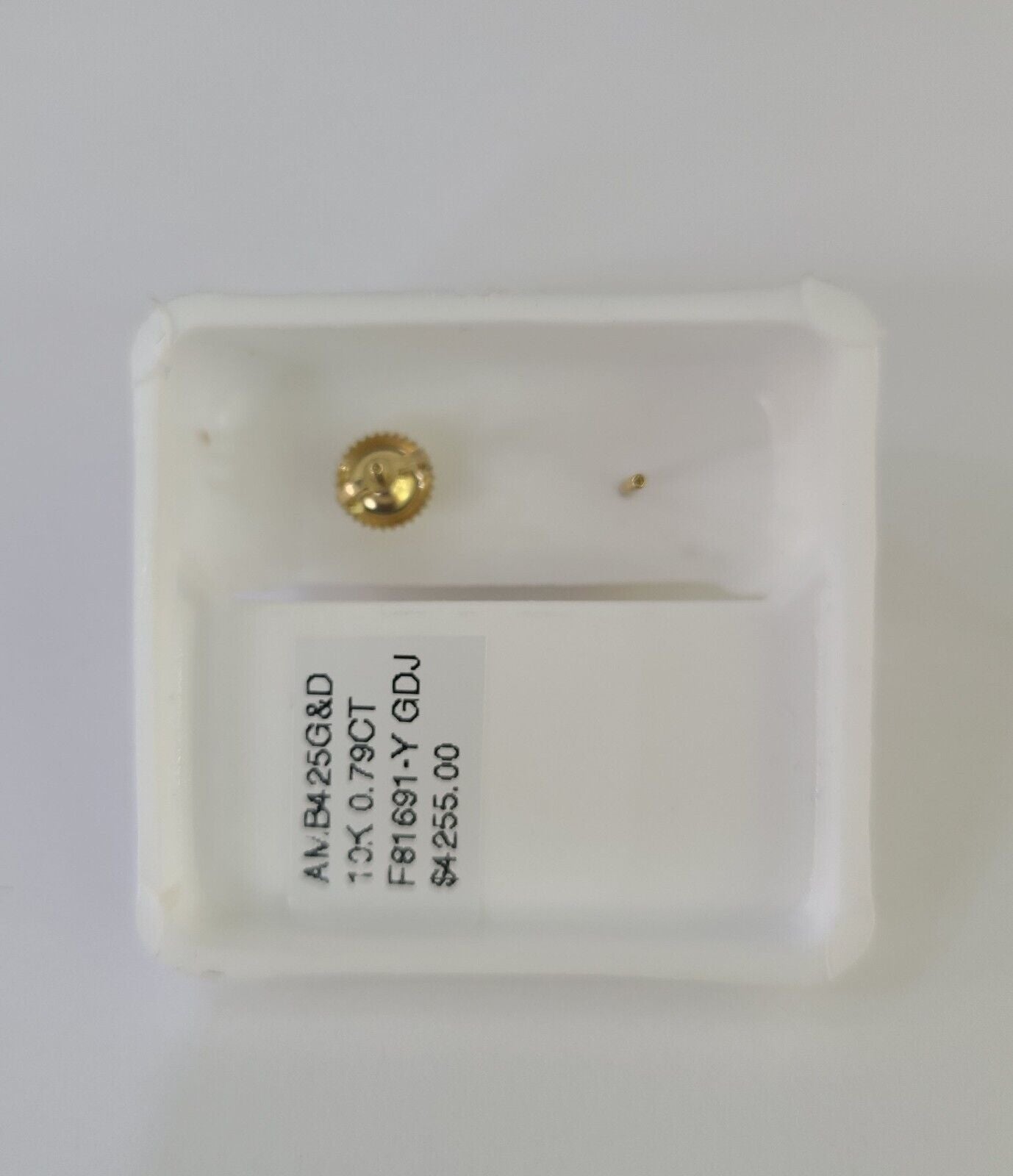 10k Diamond Flower Earrings Yellow gold Real screw - back Women Men Studs - GoldenlinQ