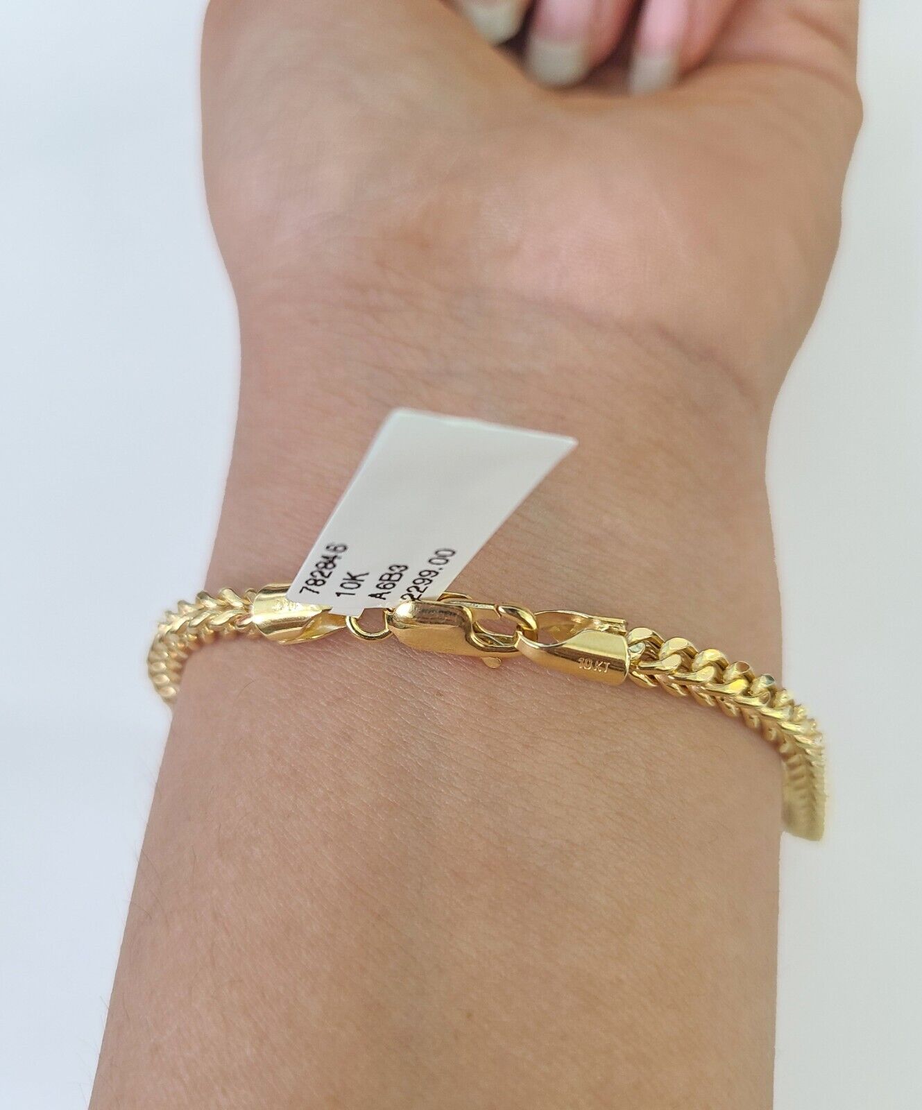 10k Franco Bracelet 4mm 9" Inch Yellow Gold Men Women Link Real 10kt - GoldenlinQ