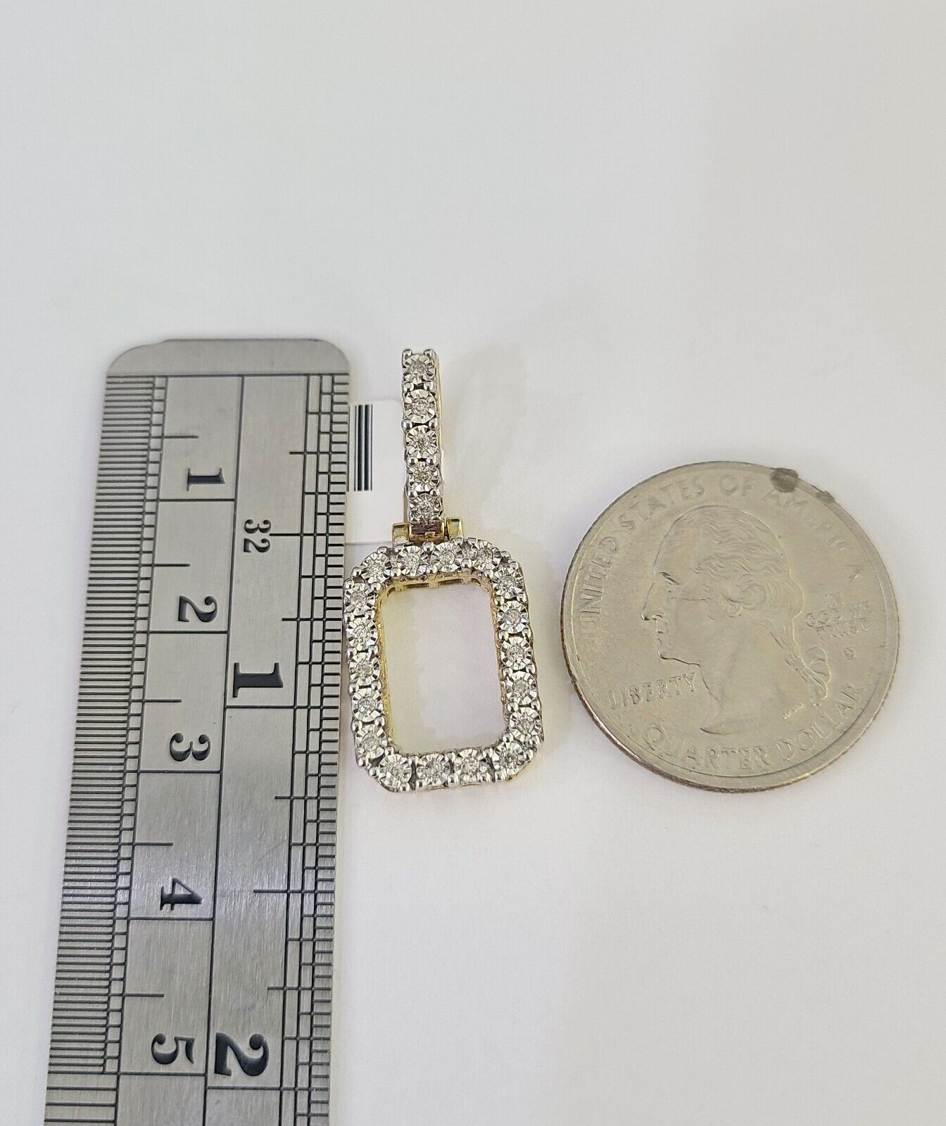 10K Franco Chain Diamond O Pendant Initial Charm Letter Necklace 18" - 24" 1.5mm - GoldenlinQ