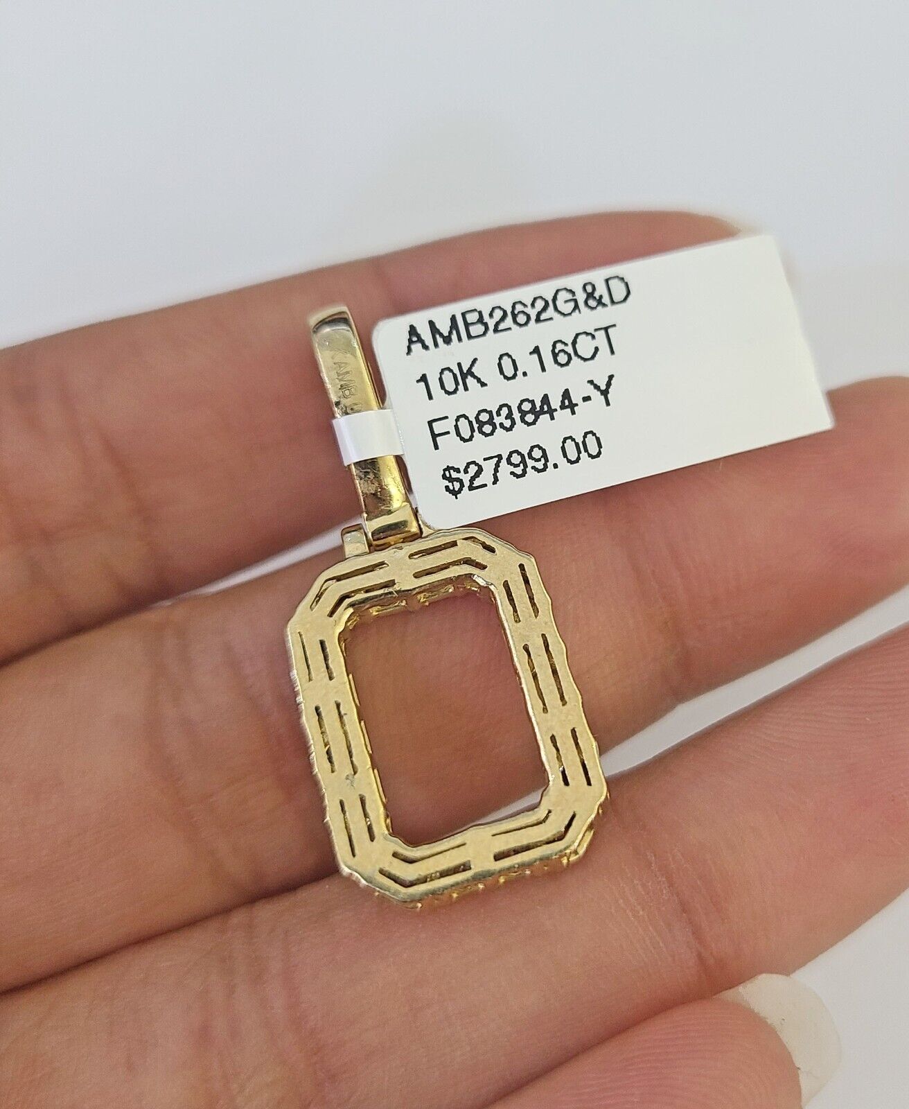 10K Franco Chain Diamond O Pendant Initial Charm Letter Necklace 18" - 24" 1.5mm - GoldenlinQ