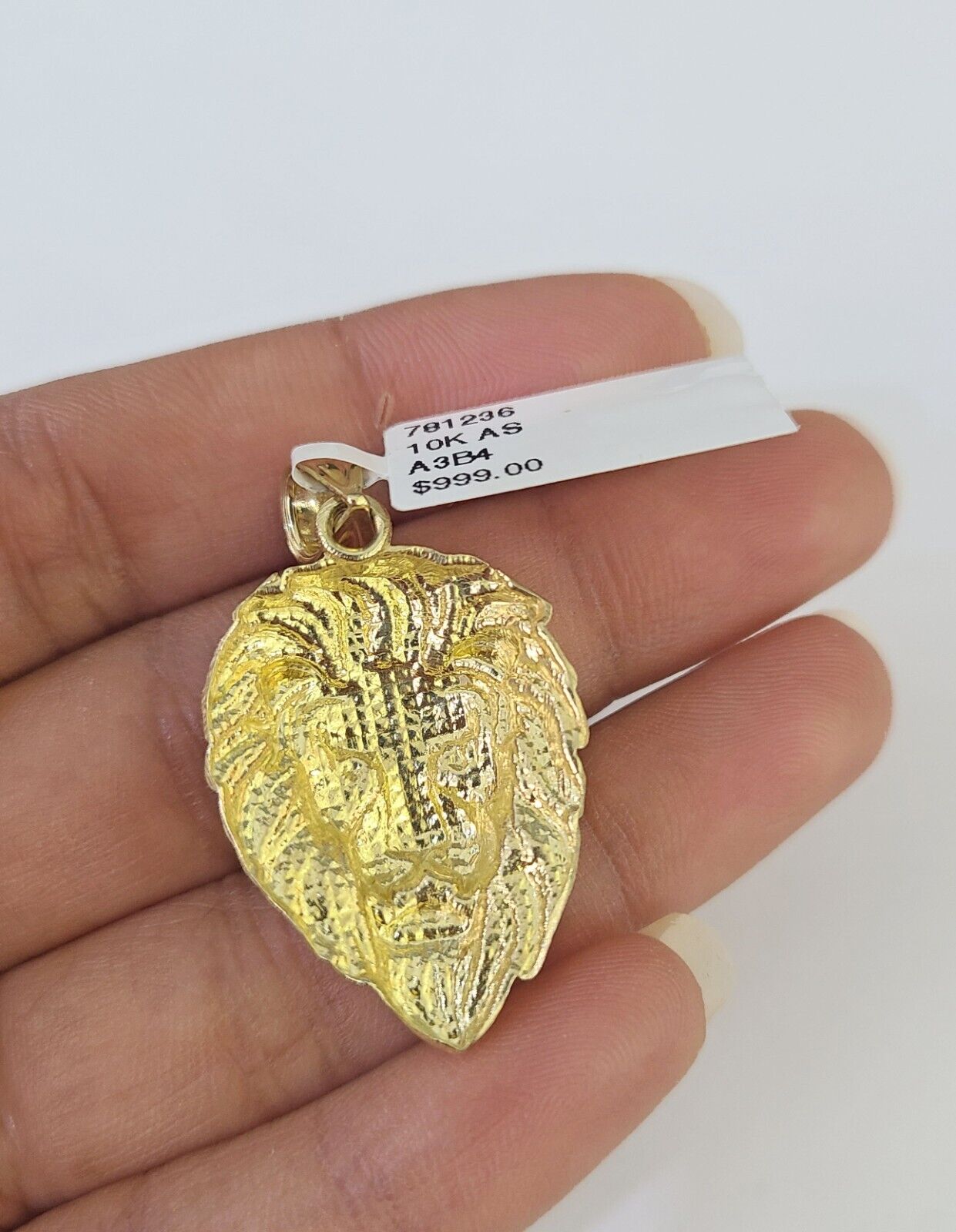 10K Franco Chain Roaring Lion Pendant Charm Necklace 20" - 26" 2.5mm Yellow Gold - GoldenlinQ