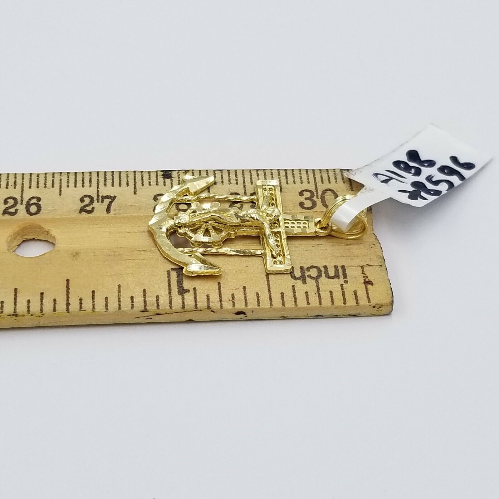 10k Gold Anchor Pendent Rope Chain 2.5mm 18" 20" 22" 24" 26" 10kt Necklace Cham - GoldenlinQ