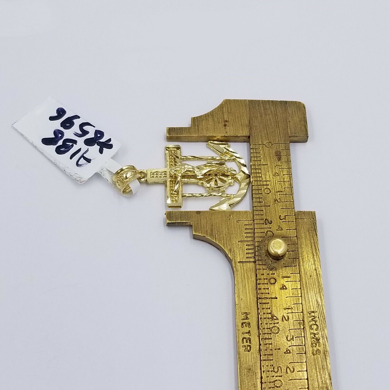 10k Gold Anchor Pendent Rope Chain 2.5mm 18" 20" 22" 24" 26" 10kt Necklace Cham - GoldenlinQ