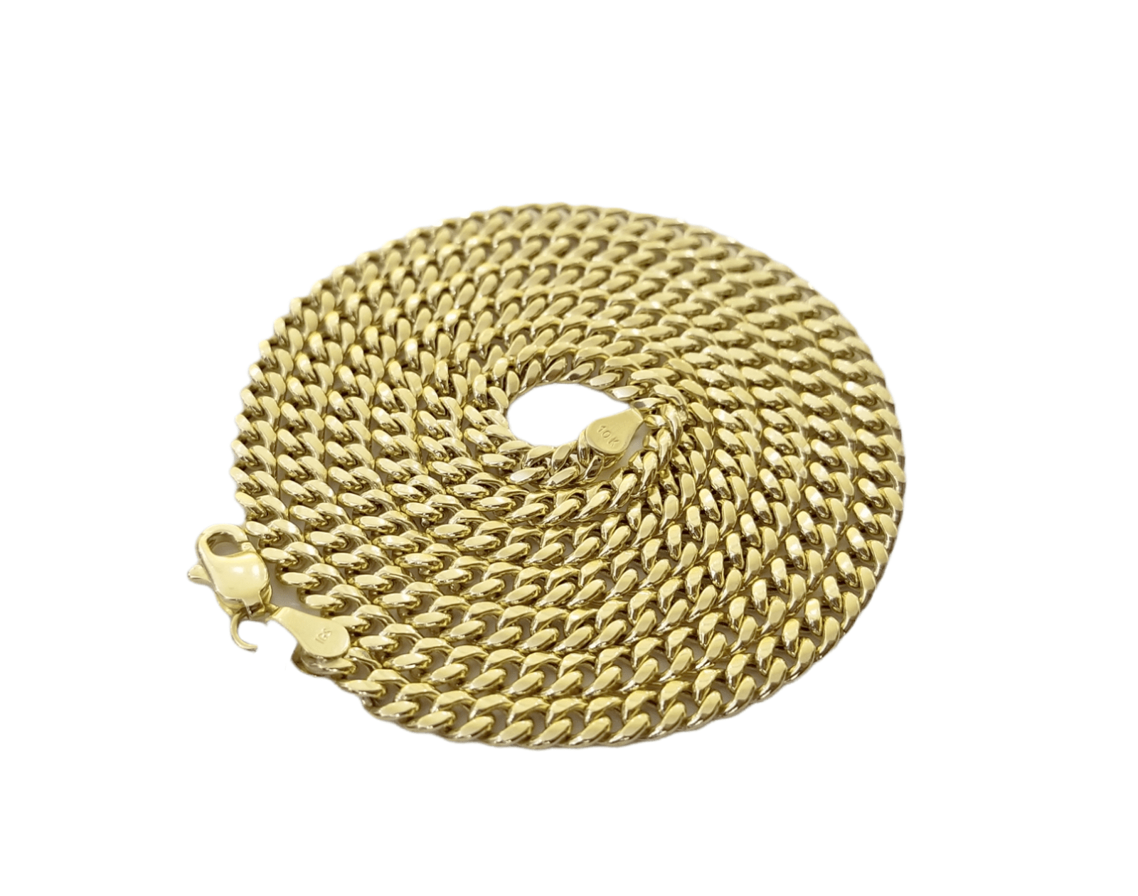 10K Gold Ankh Cross Egyptian Symbol Pendant Charm 4mm Cuban Link Chain 26" Inch - GoldenlinQ