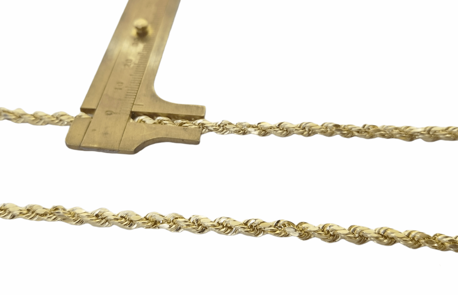 10K Gold Ankh Cross Egyptian Symbol Pendant Charm 4mm Rope Chain 20" Inch - GoldenlinQ