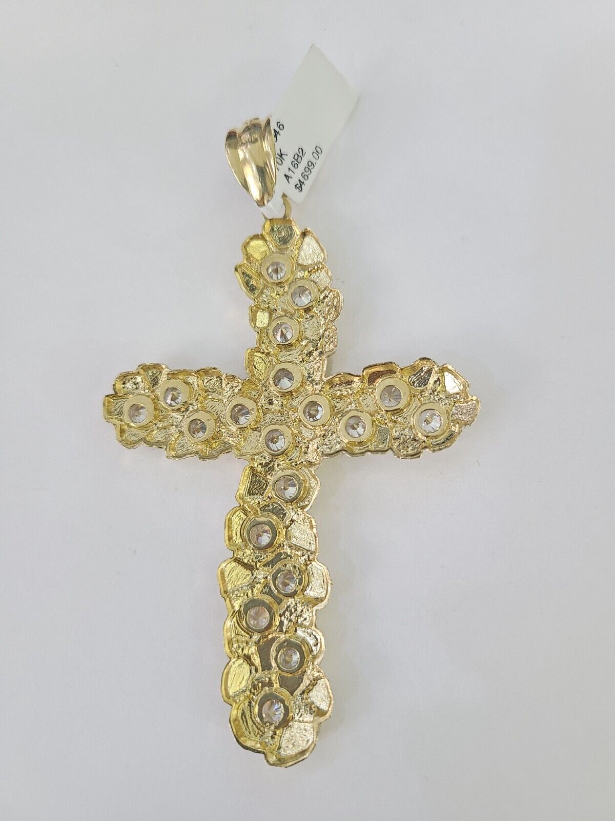 10k Gold Byzantine Necklace Jesus Cross Charm 18 - 30 inches 5mm SET Chain Pendant - GoldenlinQ
