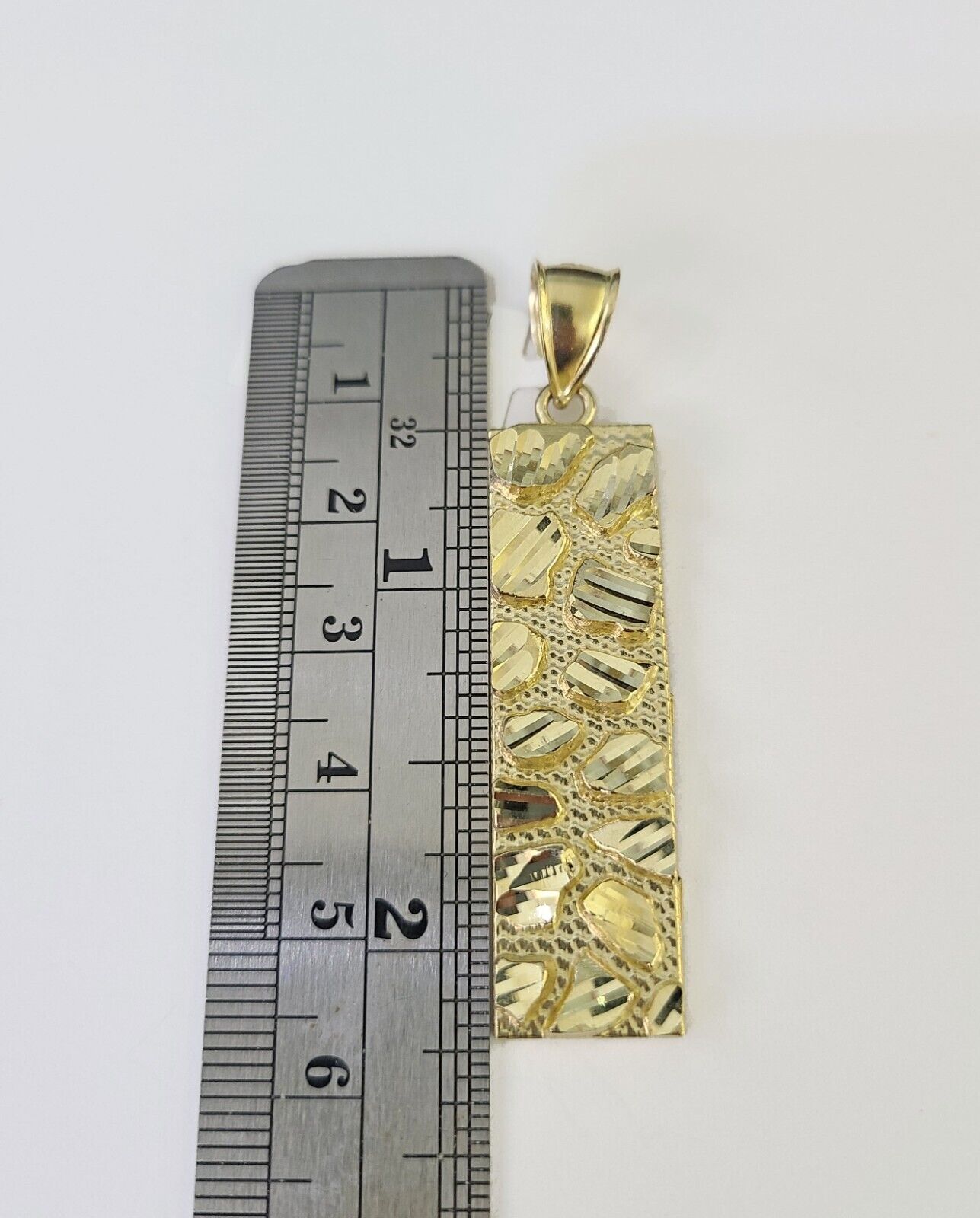 10k Gold Byzantine Necklace Nugget Charm 18 - 28 inches 3mm SET Chain Pendant 10kt - GoldenlinQ