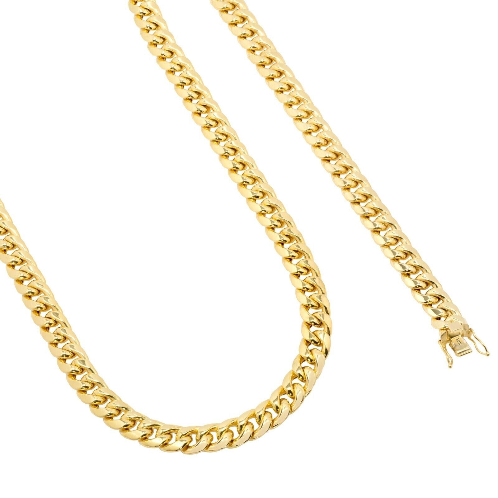 10k Gold Chain Necklace 24 Inch 9mm Miami Cuban Link Mens REAL 10kt Yellow Gold - GoldenlinQ