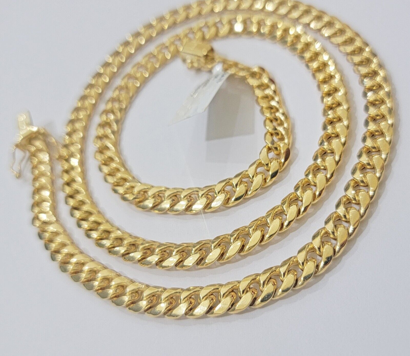 10k Gold Chain necklace 6mm Miami Cuban Link 20" - 26 Inch REAL 10kt Yellow Gold - GoldenlinQ