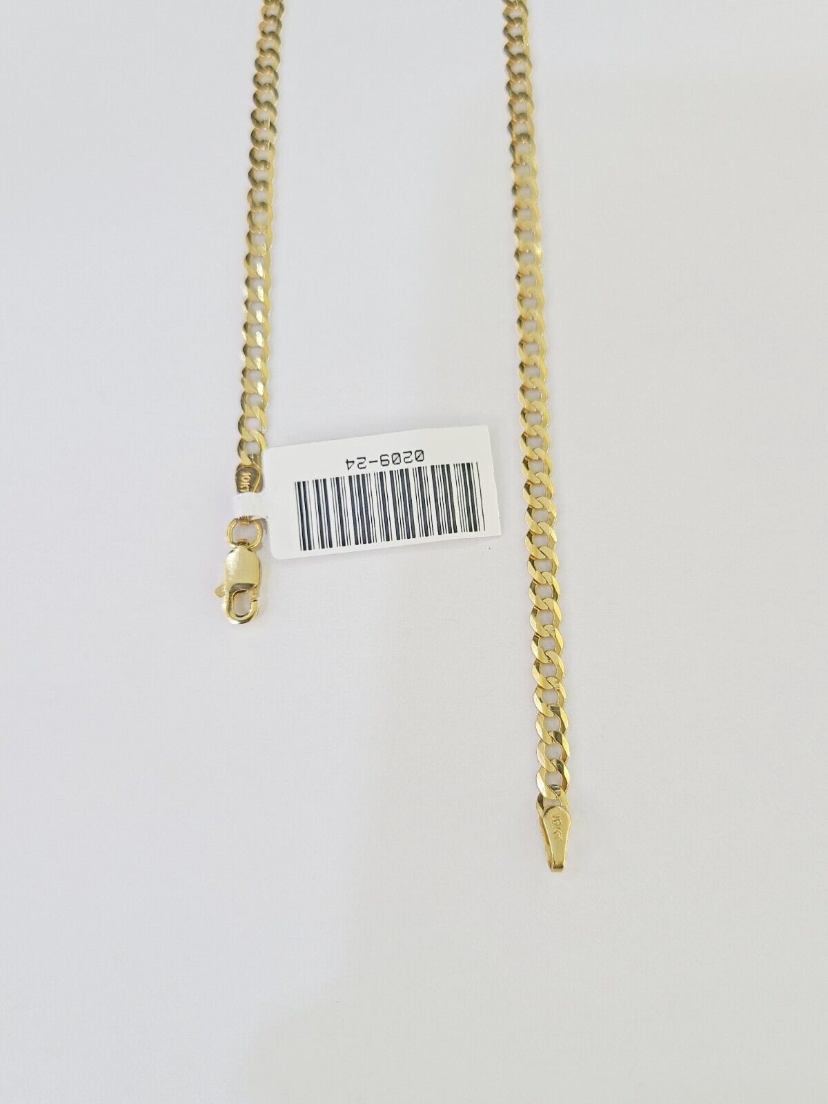 10k Gold Cuban Curb Link chain SOLID 3mm 20 Inch Real Yellow Gold Real Genuine - GoldenlinQ