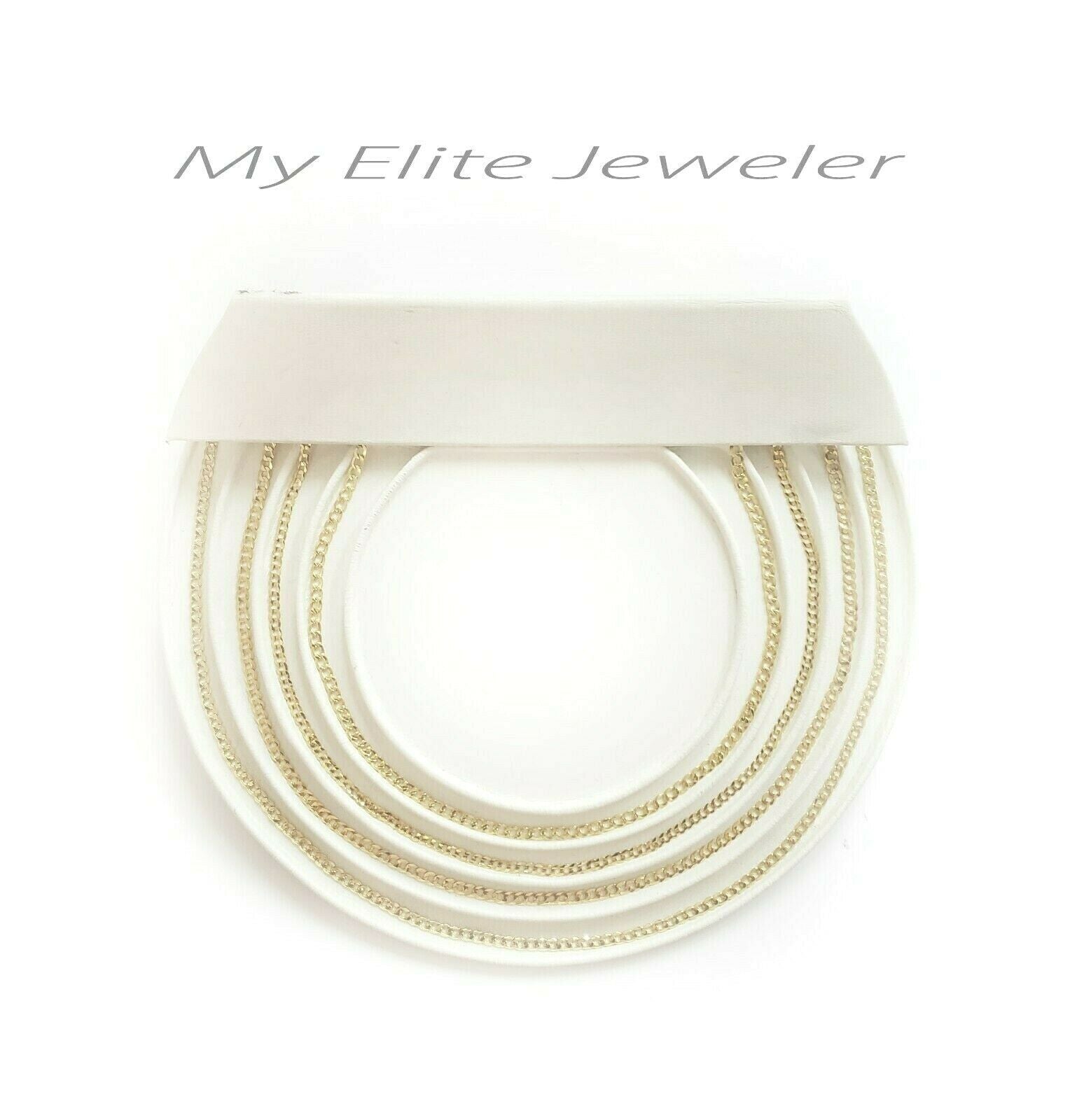 10K Gold Cuban Link Curb Chain Length 18" 20" 22 24" Inch 3mm Necklace Men Women - GoldenlinQ