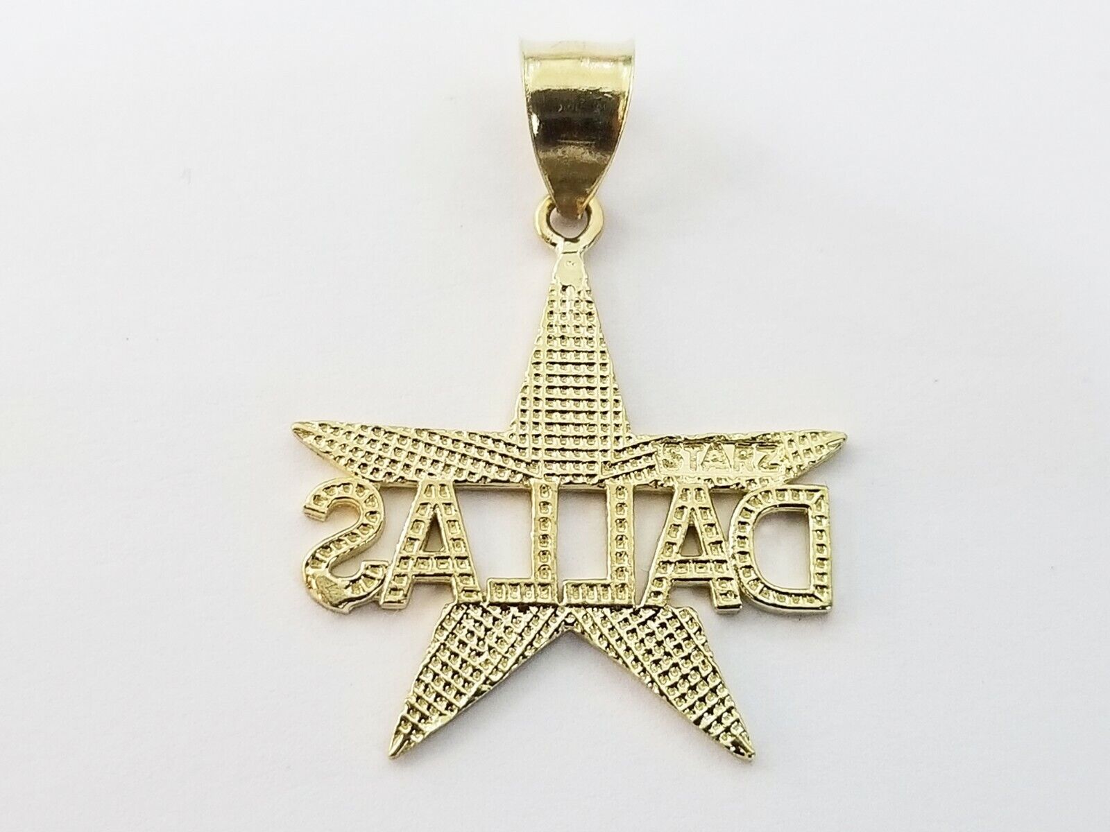 10k Gold Dallas Star Men Pendant 2.5mm Rope Chain in 18 20 22 24 26 28 Inch Real - GoldenlinQ