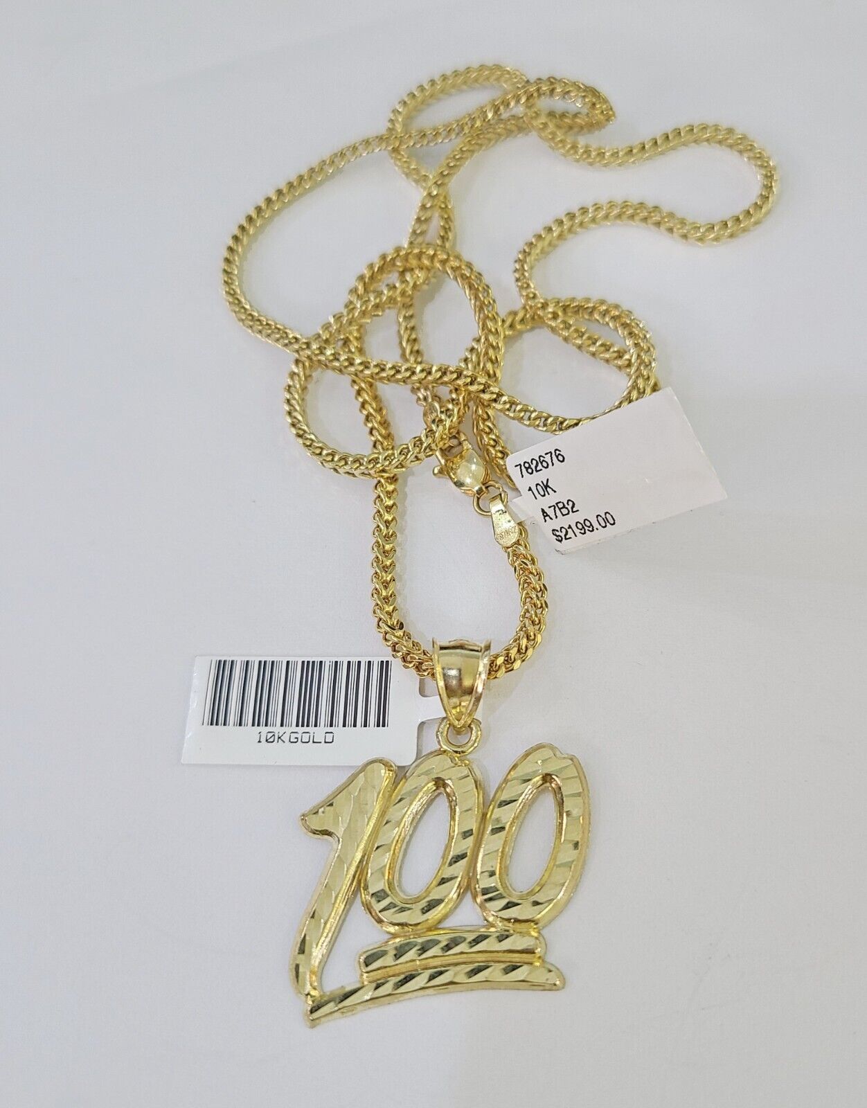 10K Gold Franco Chain 100 Charm Length 18 - 26 inches 2mm REAL Yellow - GoldenlinQ