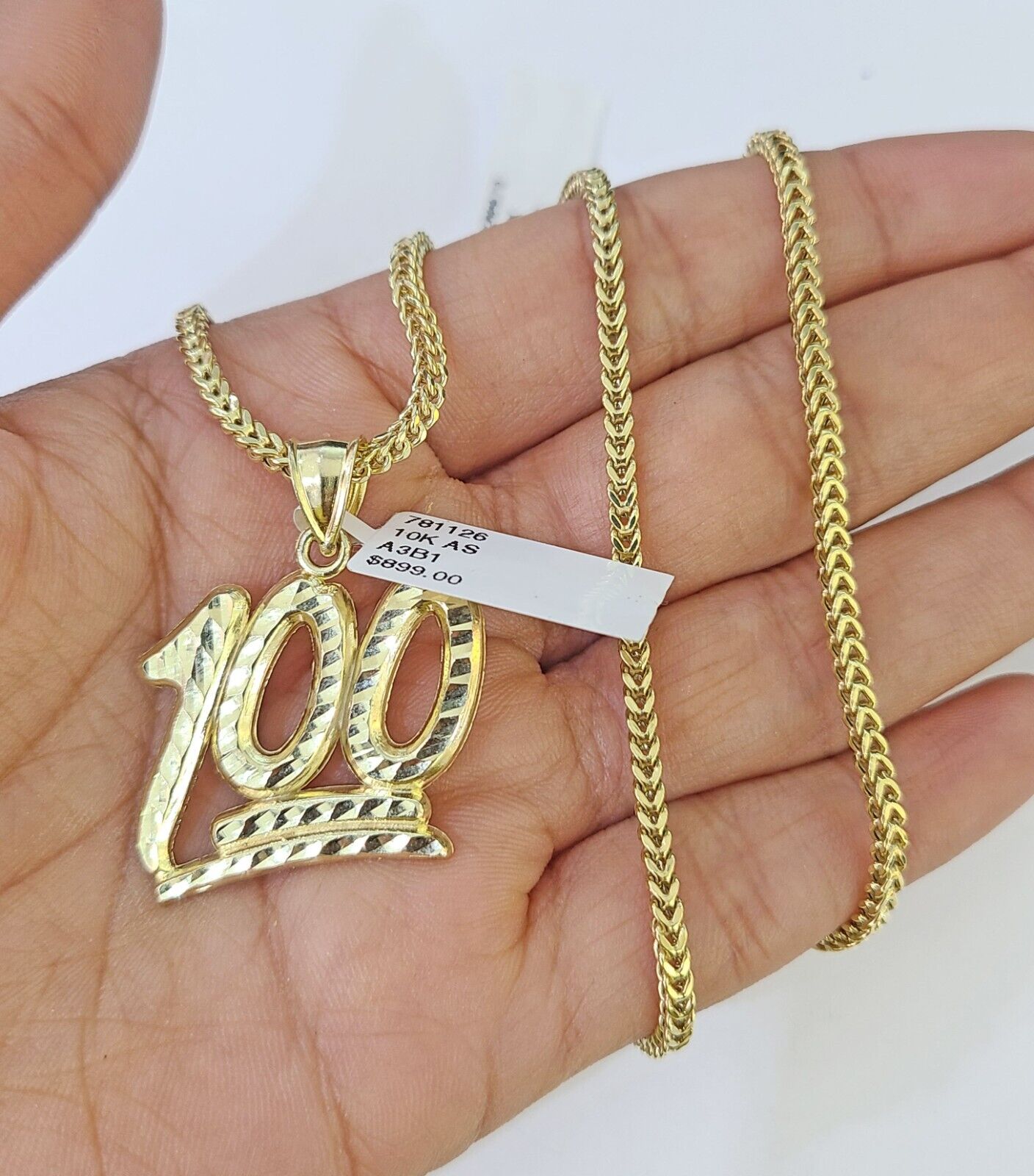 10K Gold Franco Chain 100 Charm Length 18 - 26 inches 2mm REAL Yellow - GoldenlinQ