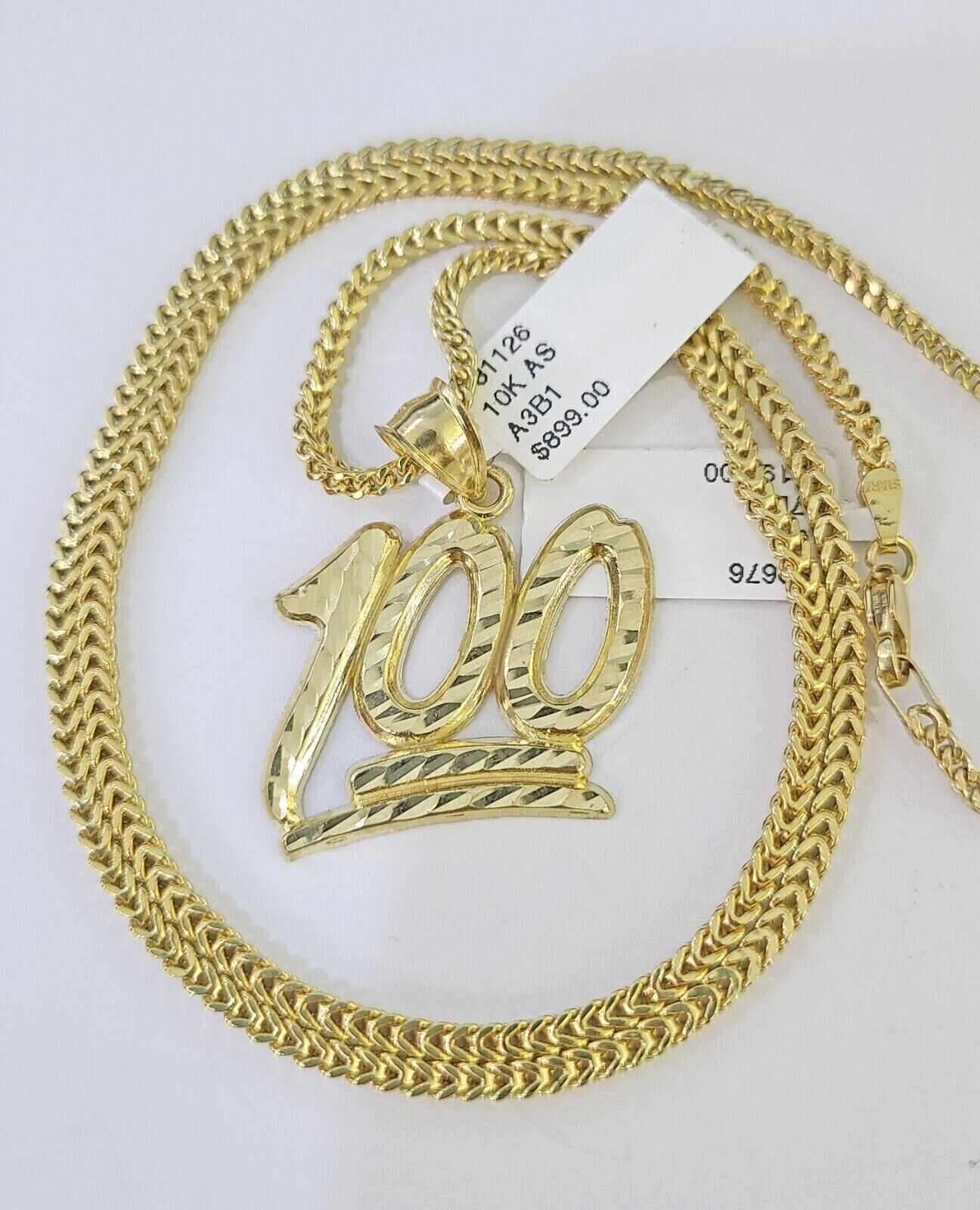 10K Gold Franco Chain 100 Charm Length 18 - 26 inches 2mm REAL Yellow - GoldenlinQ