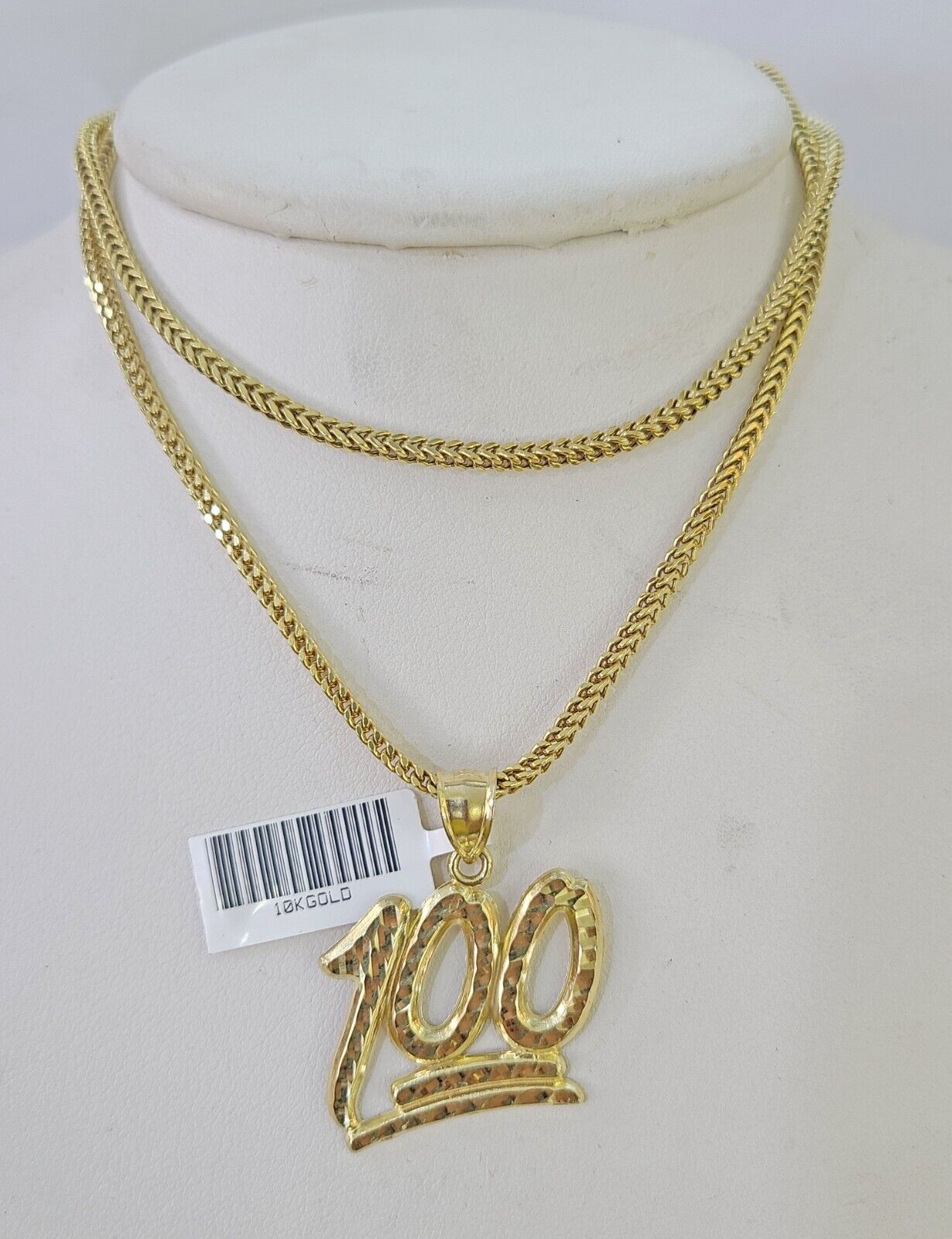 10K Gold Franco Chain 100 Charm Length 18 - 26 inches 2mm REAL Yellow - GoldenlinQ