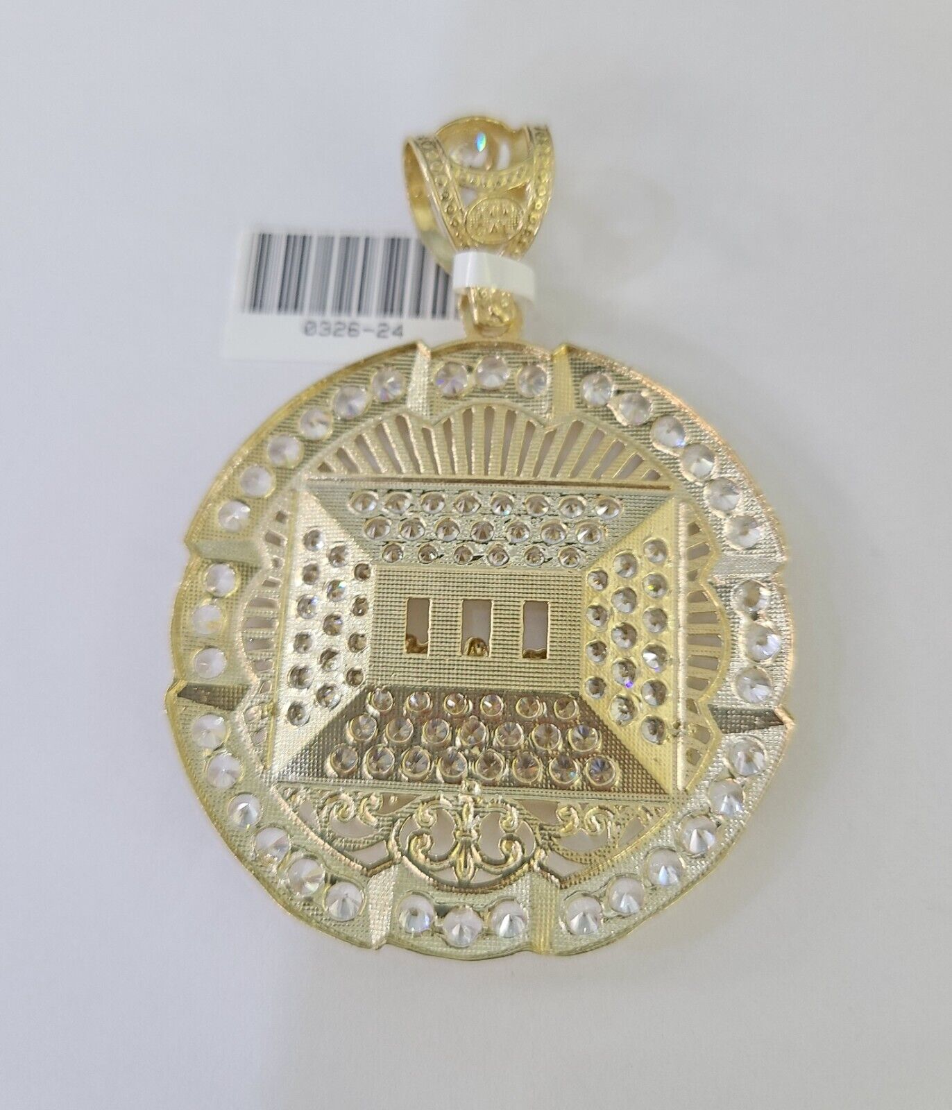 10K Gold Franco Chain Last Supper Charm Length 18 - 26 inches 3mm REAL Yellow - GoldenlinQ