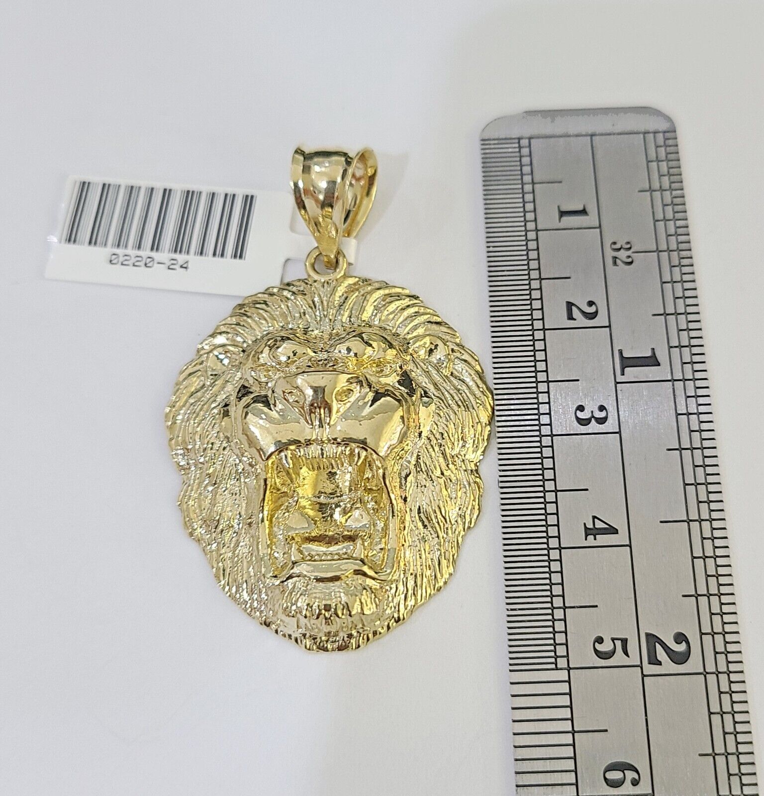 10K Gold Franco Chain Lion Charm Length 18 - 26 inches 3mm REAL Yellow - GoldenlinQ