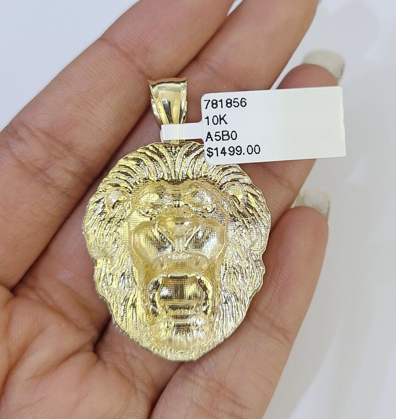 10K Gold Franco Chain Lion Charm Length 18 - 26 inches 3mm REAL Yellow - GoldenlinQ