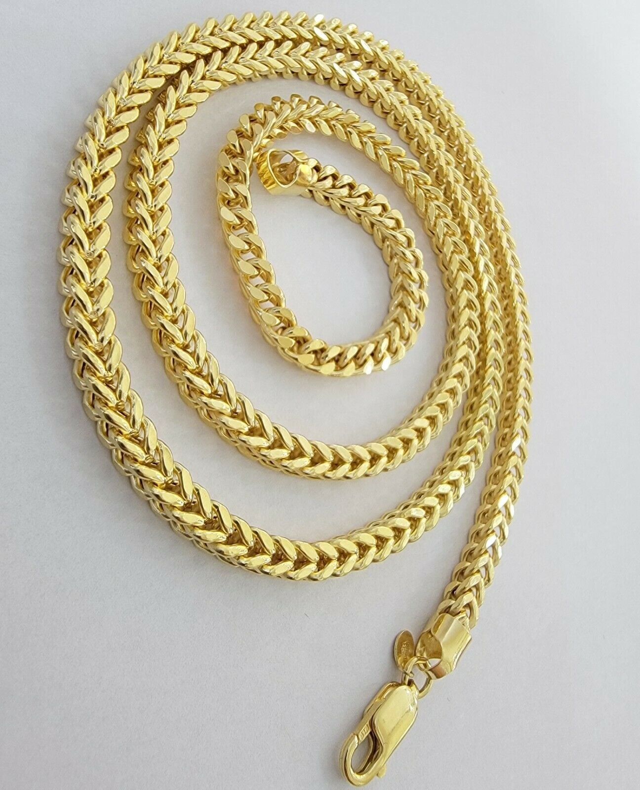 10K Gold Franco Link Chain 26" Necklace 5mm Thick, REAL 10kt Men's STRONG Chain - GoldenlinQ