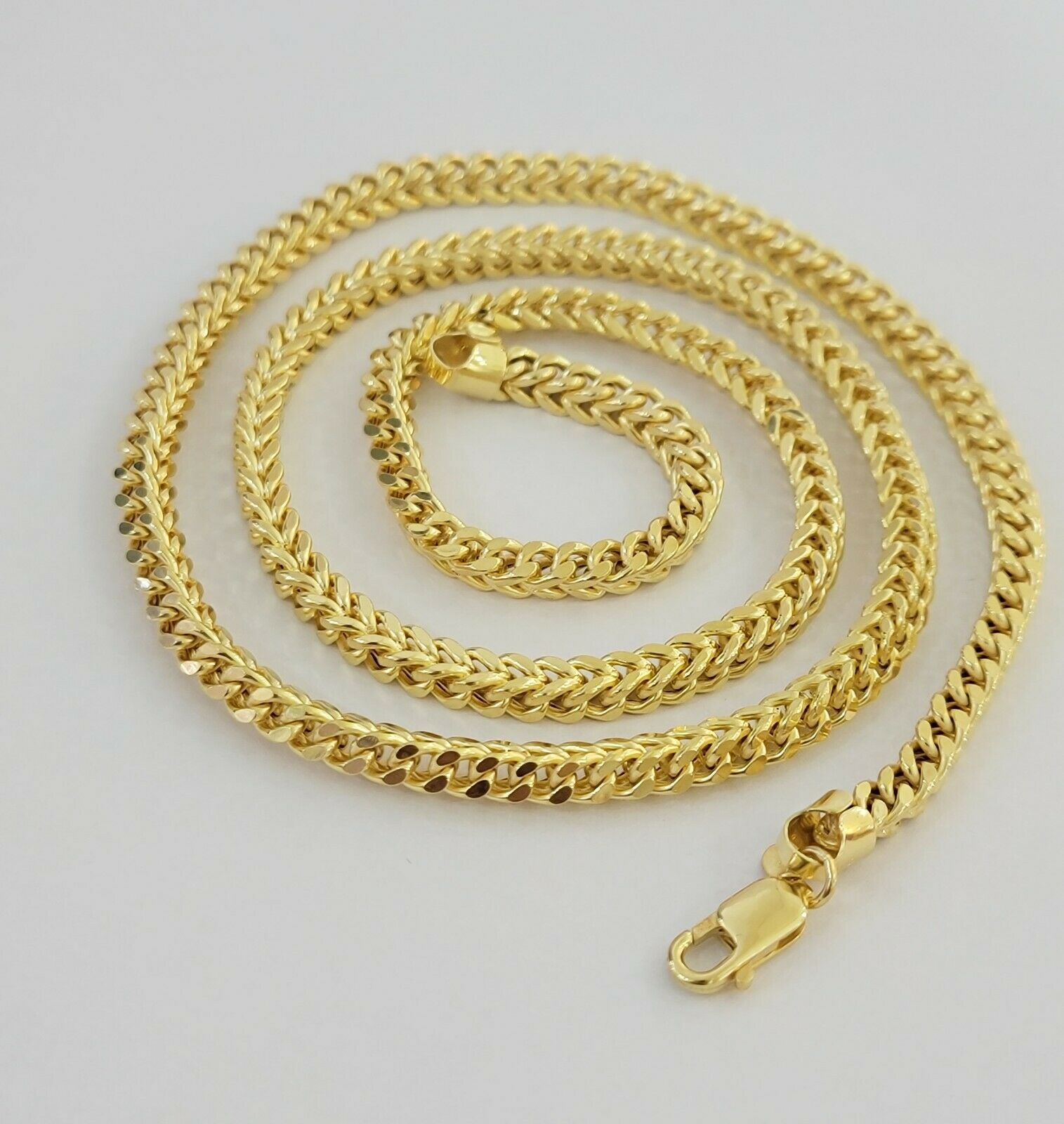 10K Gold Franco Link Chain 26" Necklace 5mm Thick, REAL 10kt Men's STRONG Chain - GoldenlinQ