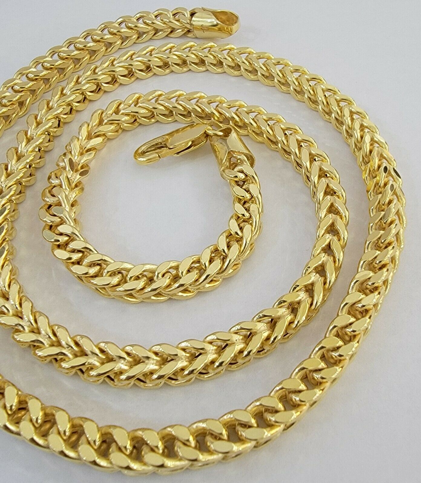 10K Gold Franco Link Chain 26" Necklace 6mm Thick, REAL 10kt Men's STRONG Chain - GoldenlinQ