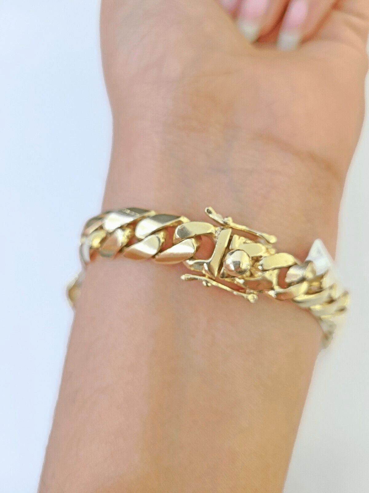 10K Gold ID Bracelet With Miami Cuban 10 mm 9" inches 10kt - GoldenlinQ