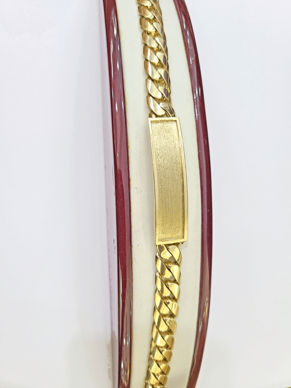 10K Gold ID Bracelet With Miami Cuban 10 mm 9" inches 10kt - GoldenlinQ