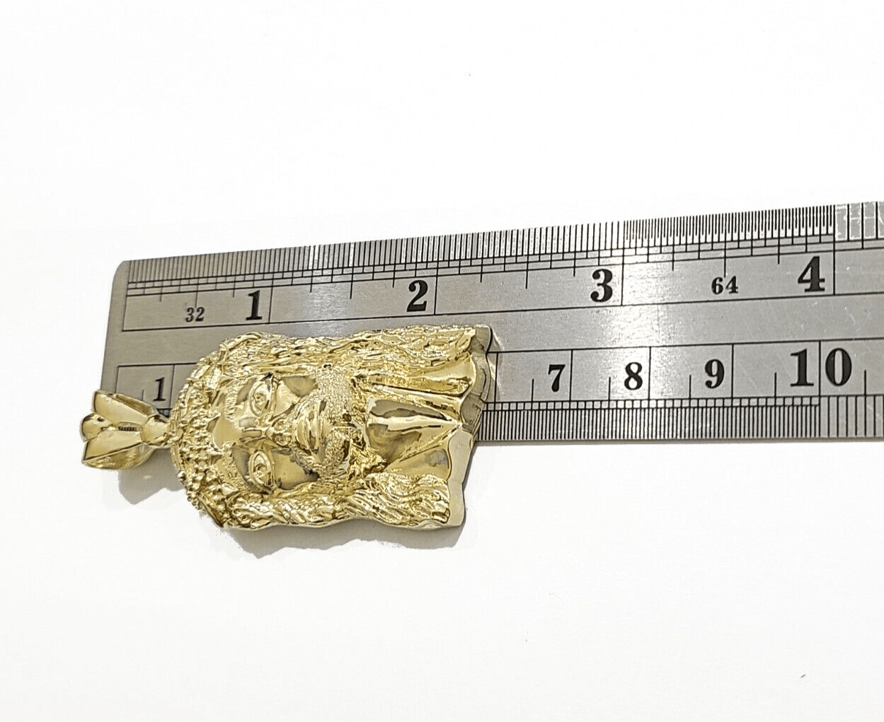 10k Gold Jesus Head Charm Rope Chain Necklace 6mm 28'' Set & Pendant 10kt REAL - GoldenlinQ