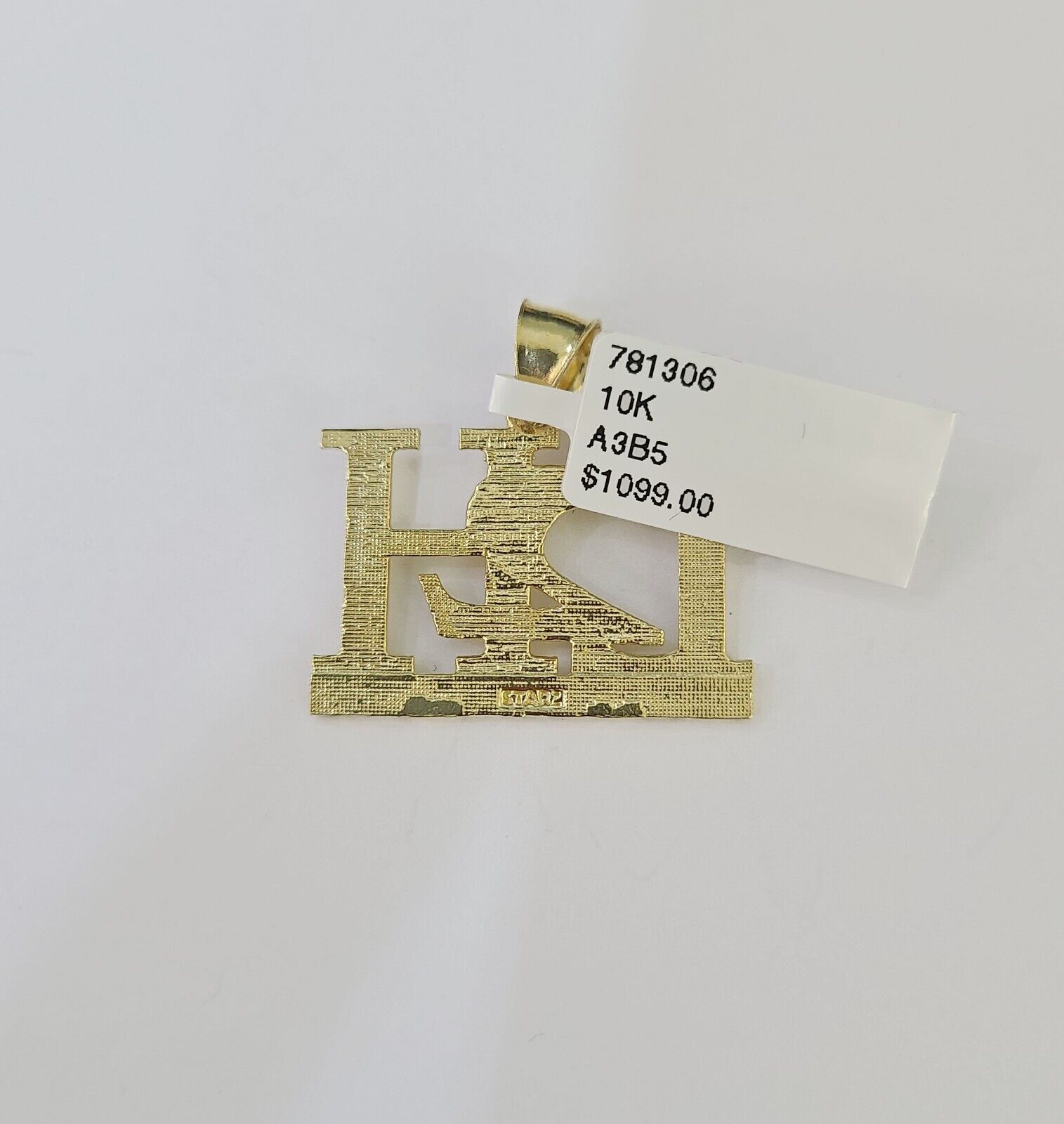 10k Gold Live 2 Hustle Pendant Rope Chain 3mm 22'' Necklace Set L2H Real Yellow - GoldenlinQ