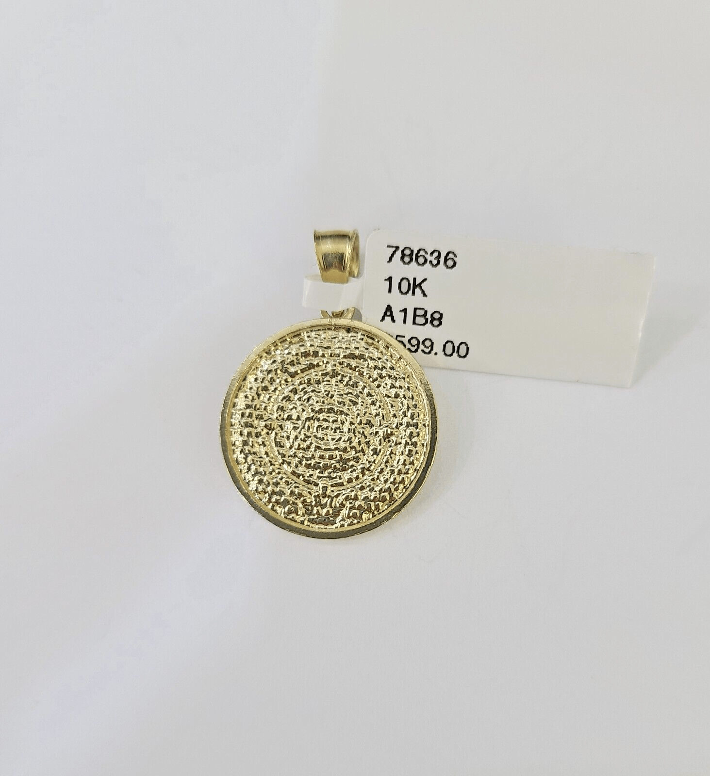 10k Gold Mayan Calendar Pendant Rope Chain 3mm 20'' Necklace Set Real Yellow - GoldenlinQ