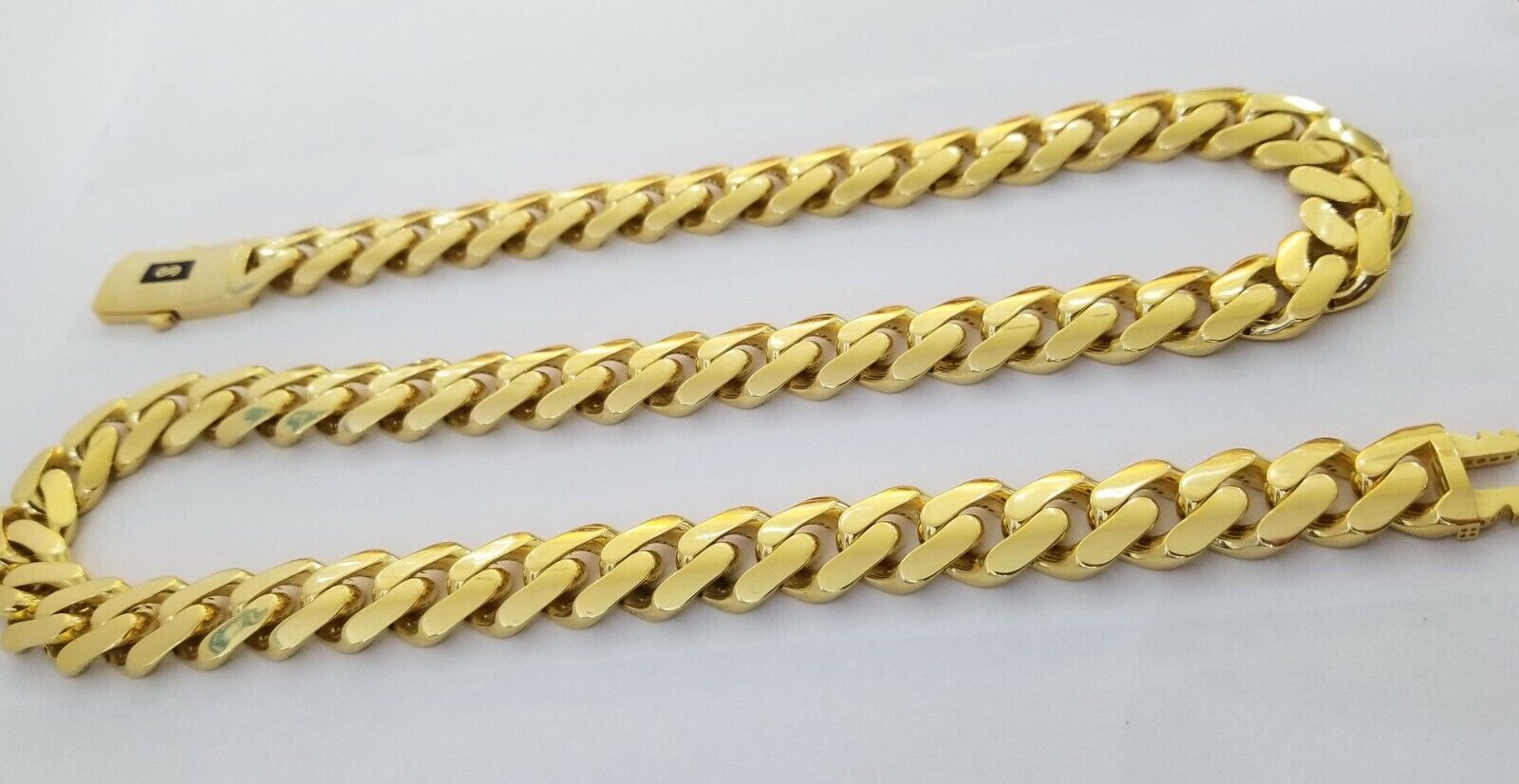 10k Gold Men Royal Monaco Link Chain 26inch 15mm Gold ,10kt Real gold necklace - GoldenlinQ