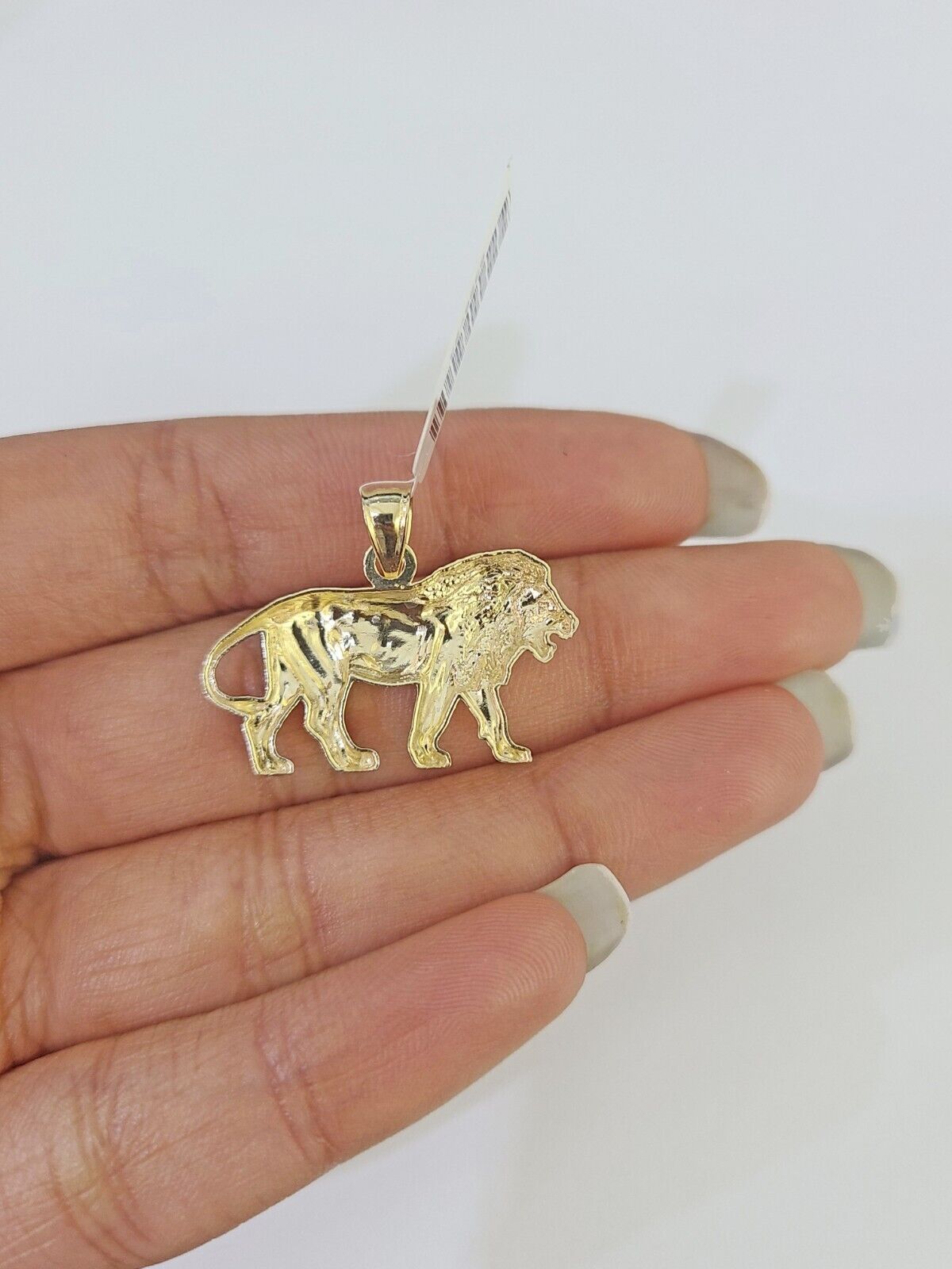 10K Gold Miami Cuban Chain Lion Charm Length 18" - 26" 2.5mm REAL Yellow - GoldenlinQ